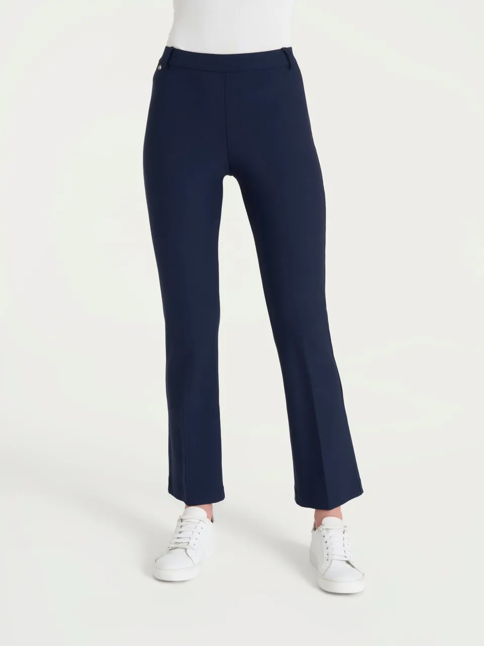 Ragno Compact pantalone flare caviglia Persia vita elasticizzata