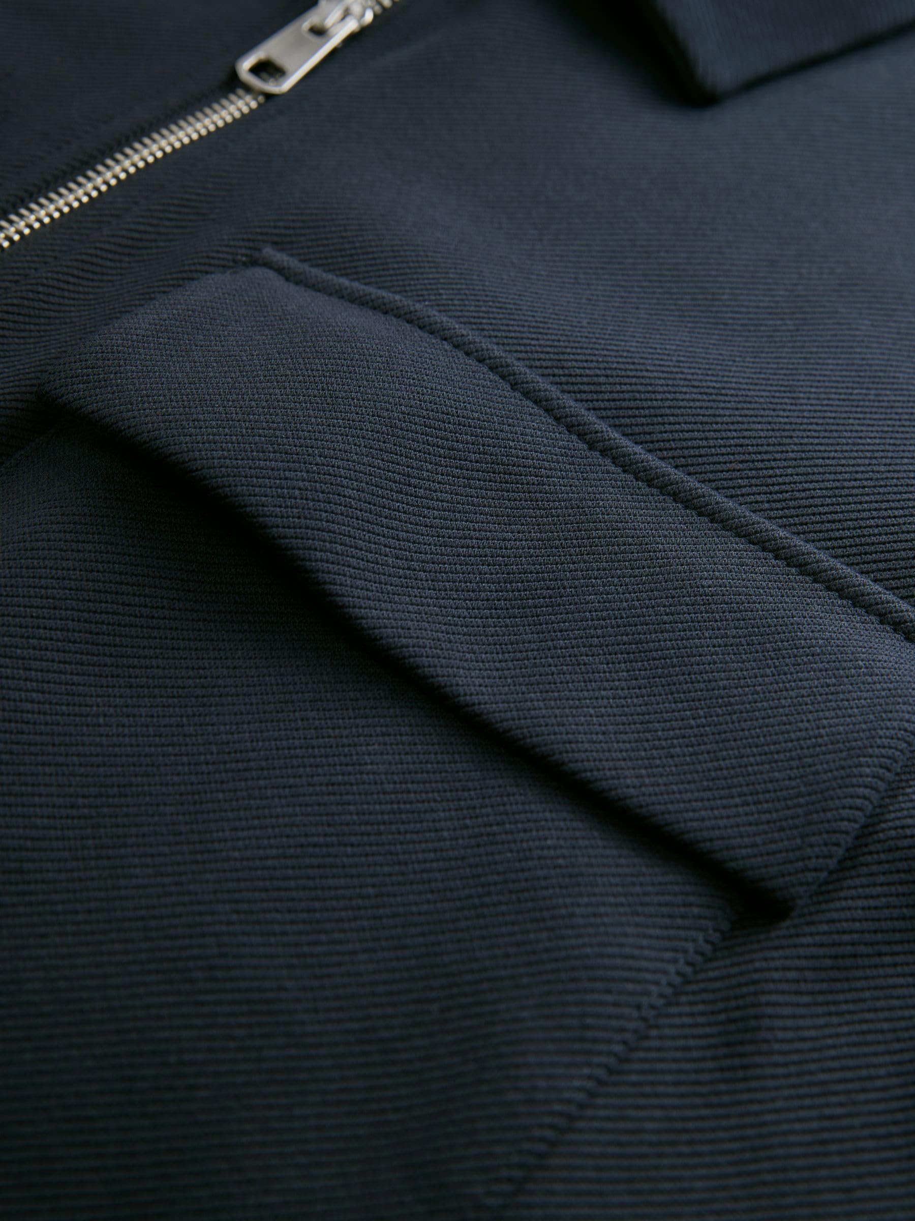 Next N. Premium giacca camicia uomo jersey con zip
