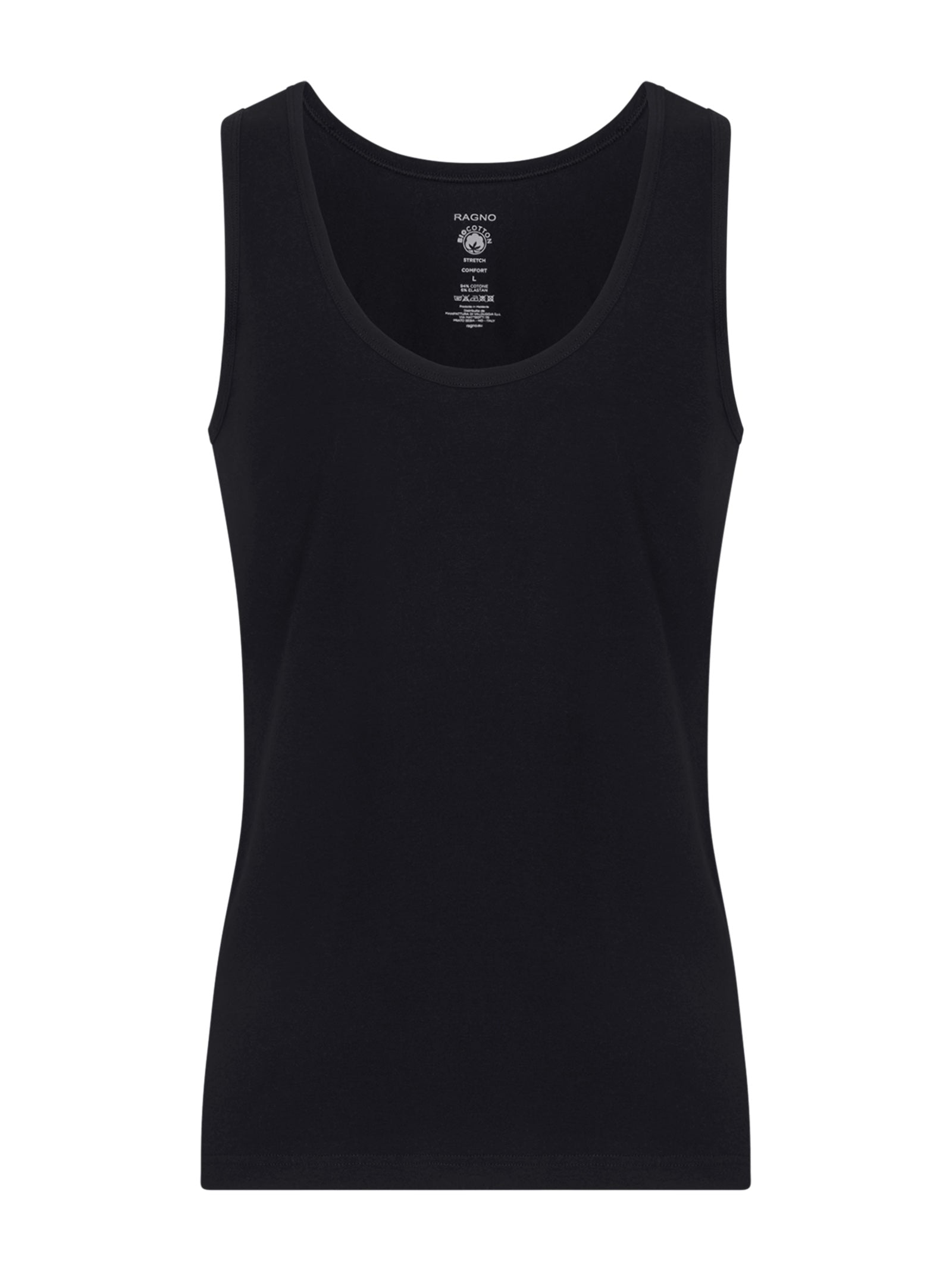 Ragno Comfort canottiera uomo spalla larga nera