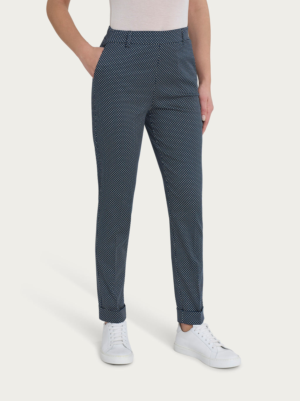 Ragno Satin Power pantaloni chino slim dawn blue