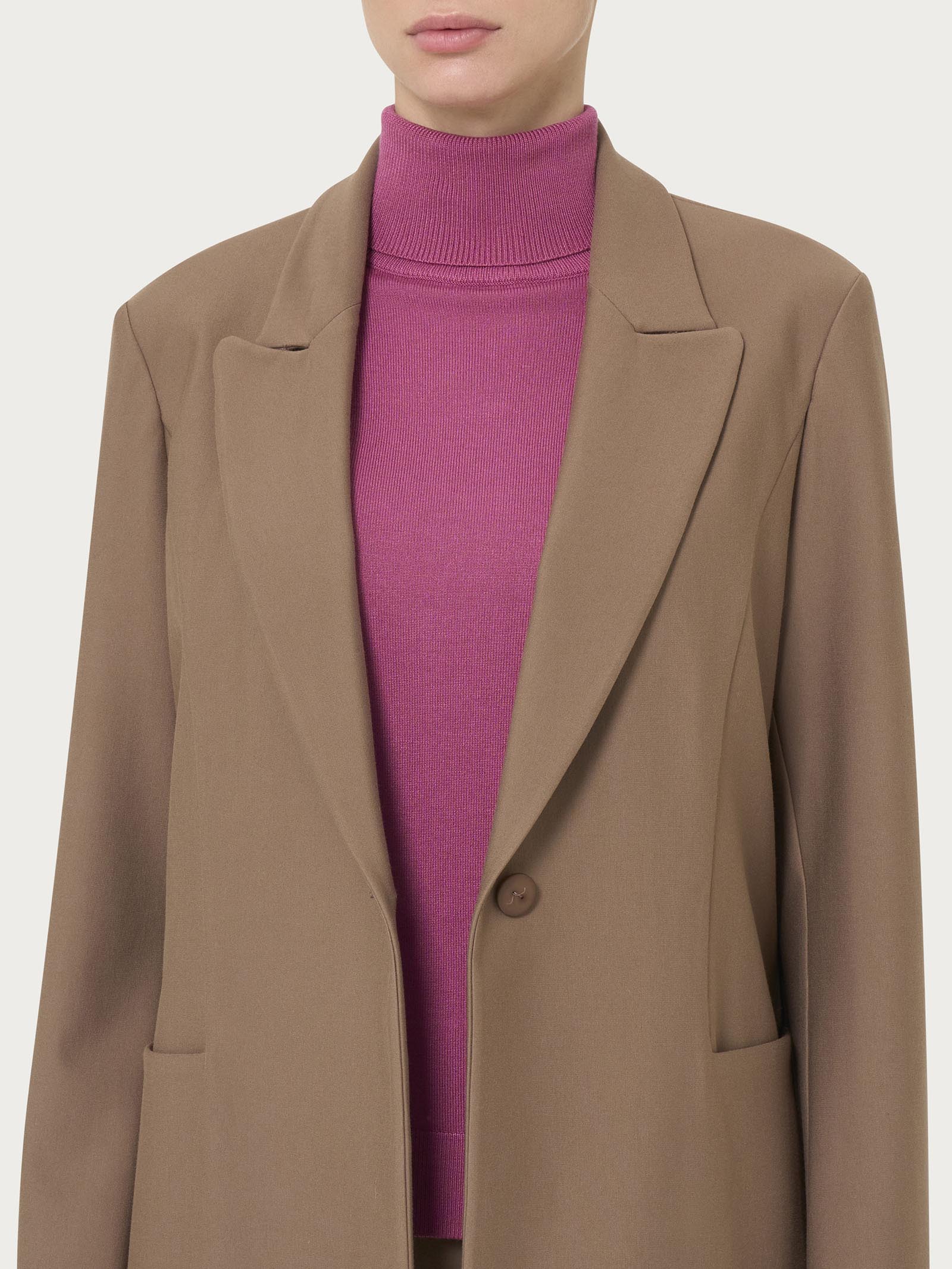 Ragno Compact blazer over Pine Bark elasticizzato