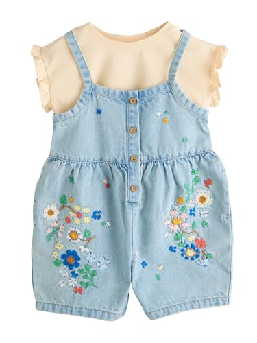 Next Set Salopette Corta e T-Shirt Bimba 98-104
