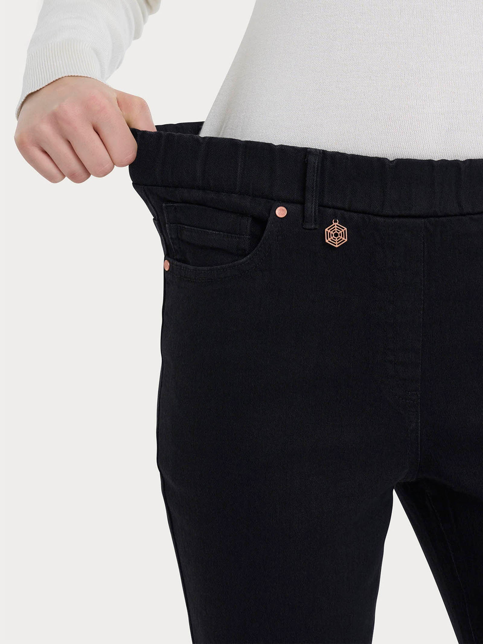 Ragno 4 Seasons Denim Jeans gamba dritta nero