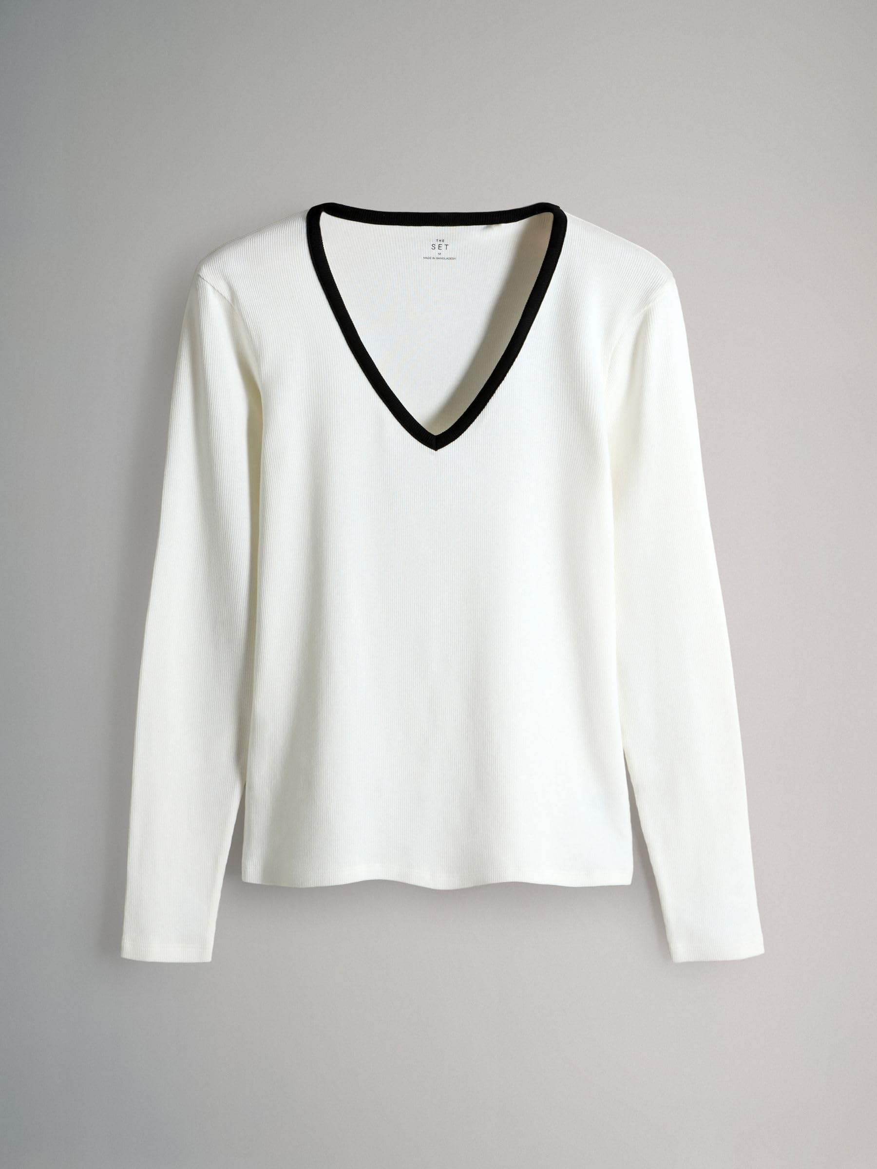 Geo Next The Set Magliette coste scollo V manica lunga da 4