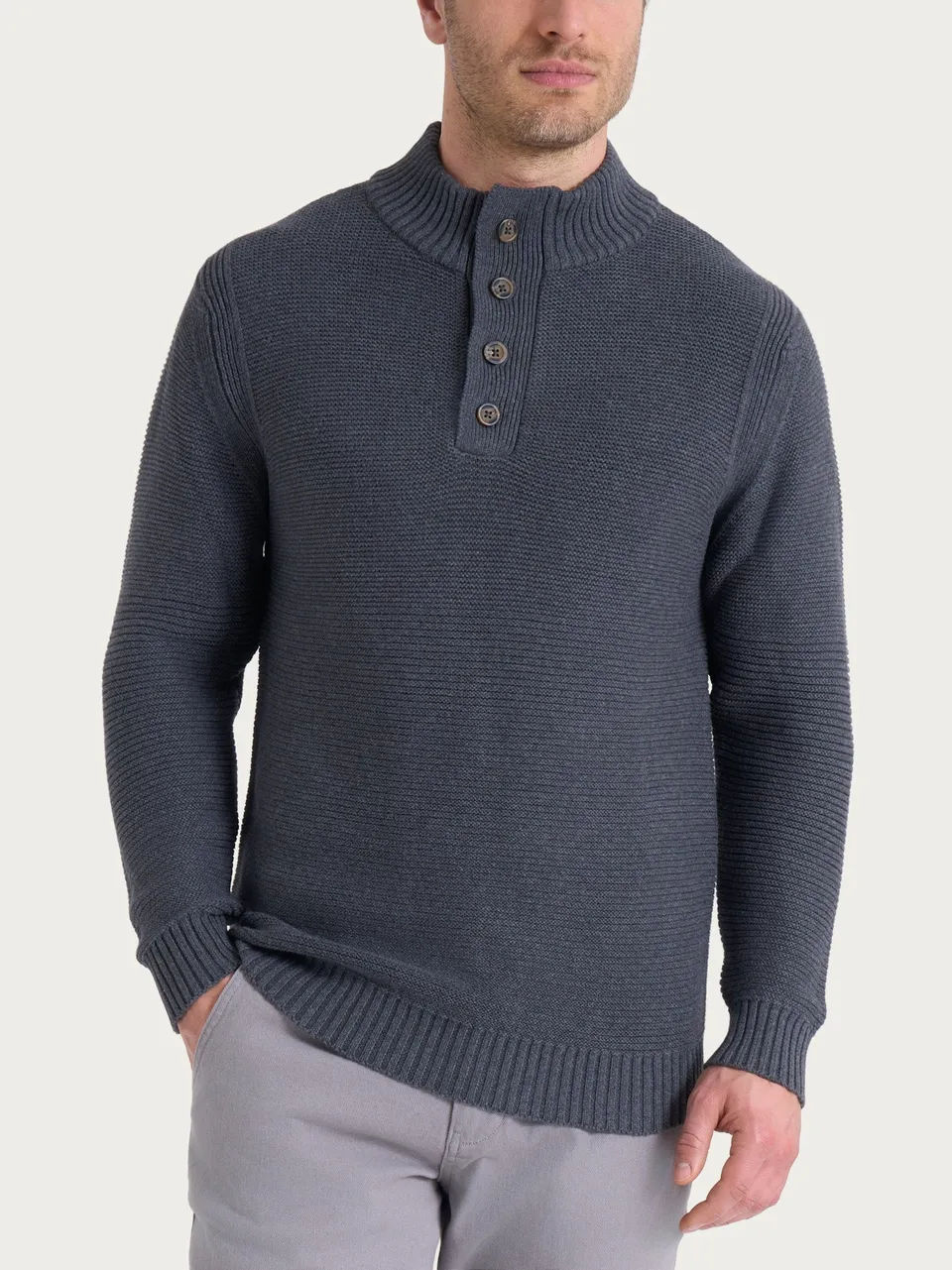 Ragno Winter Cotton Lupetto Zip Ardesia maglia uomo