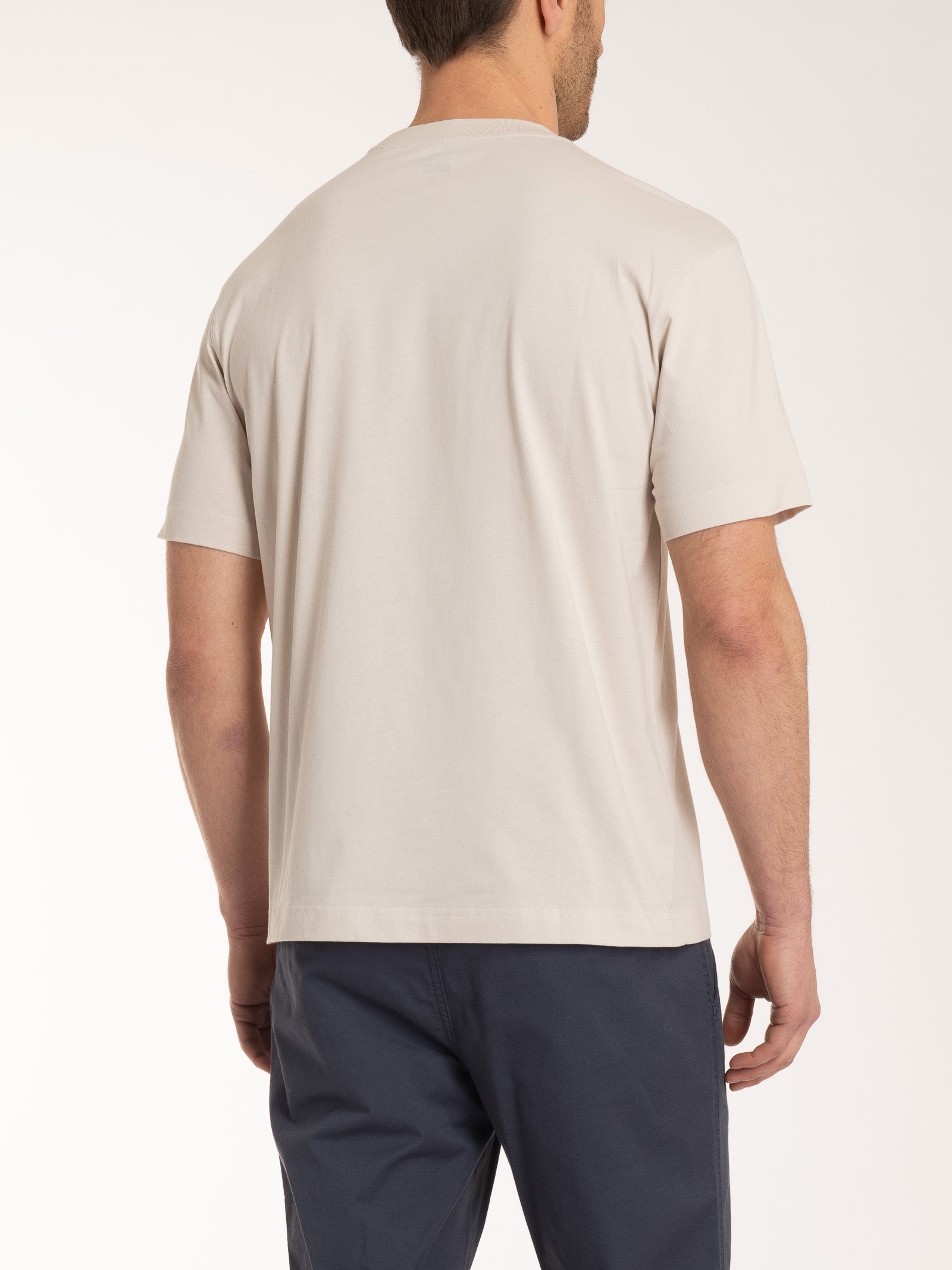 Ragno T-shirt girocollo taschino Champignon puro cotone