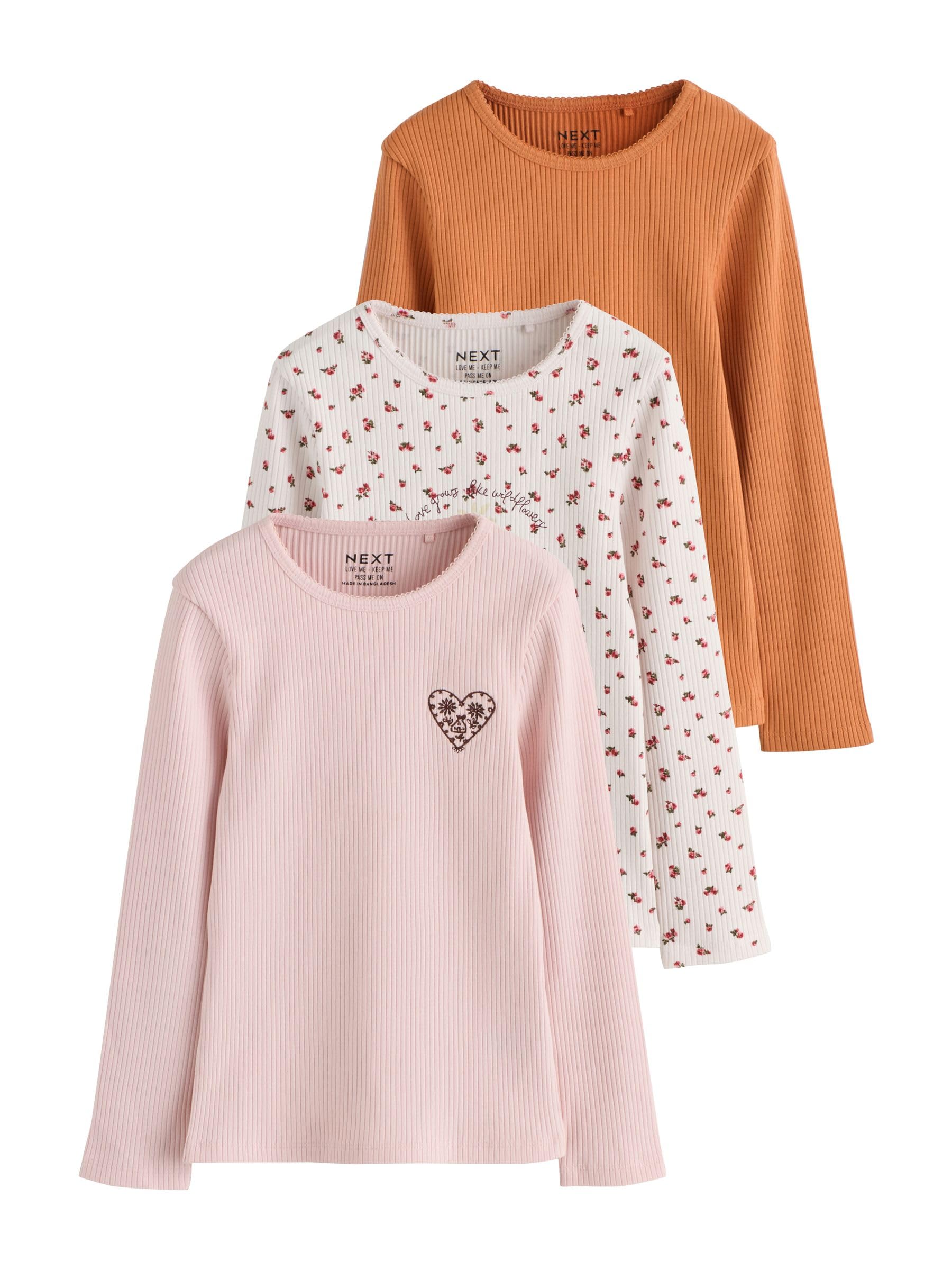 NEXT set 3 top coste bambina 176 maniche lunghe