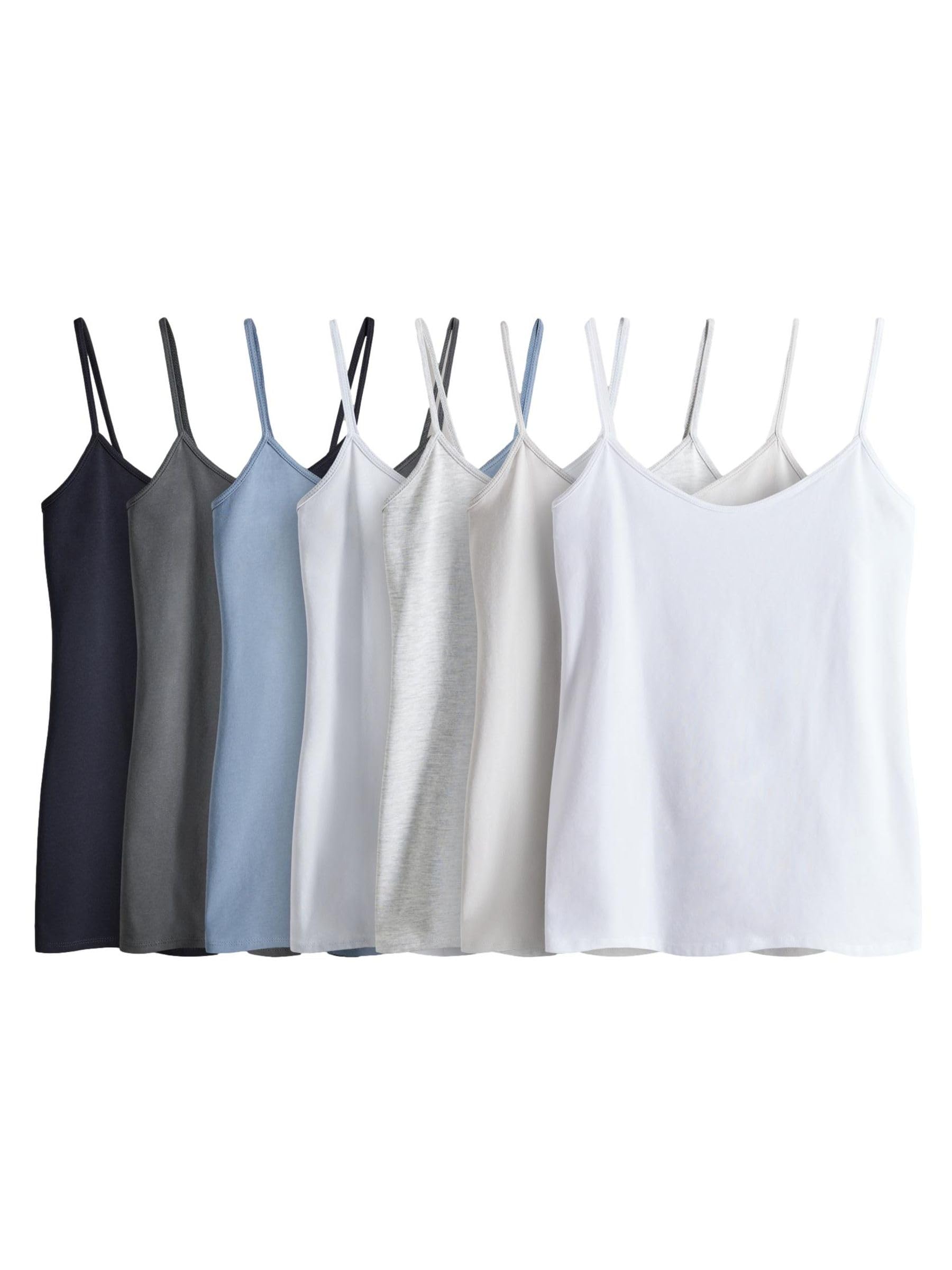 Next The Set canotta donna spalline sottili pack 7 cotone