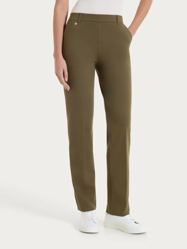 Ragno Compact Light Dritto Pantalone Dark Olive elastico