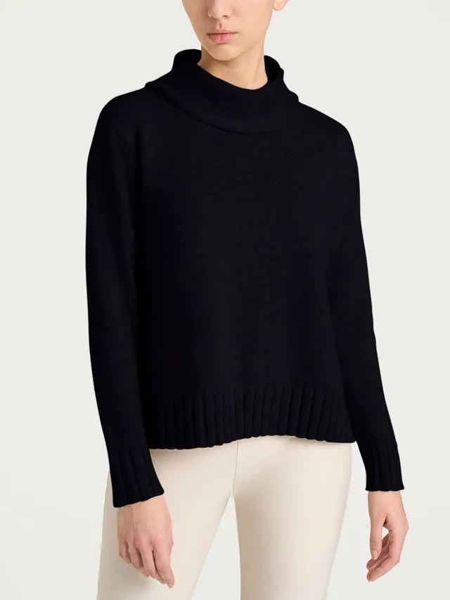 Ragno Natural Soft Maglia Collo Ciambella Nero