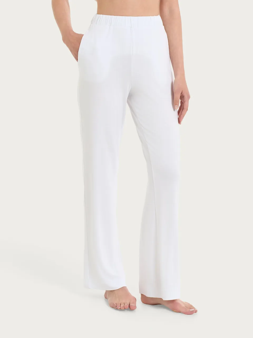 Ragno Viscosa Summer pantalone ampio bianco viscosa