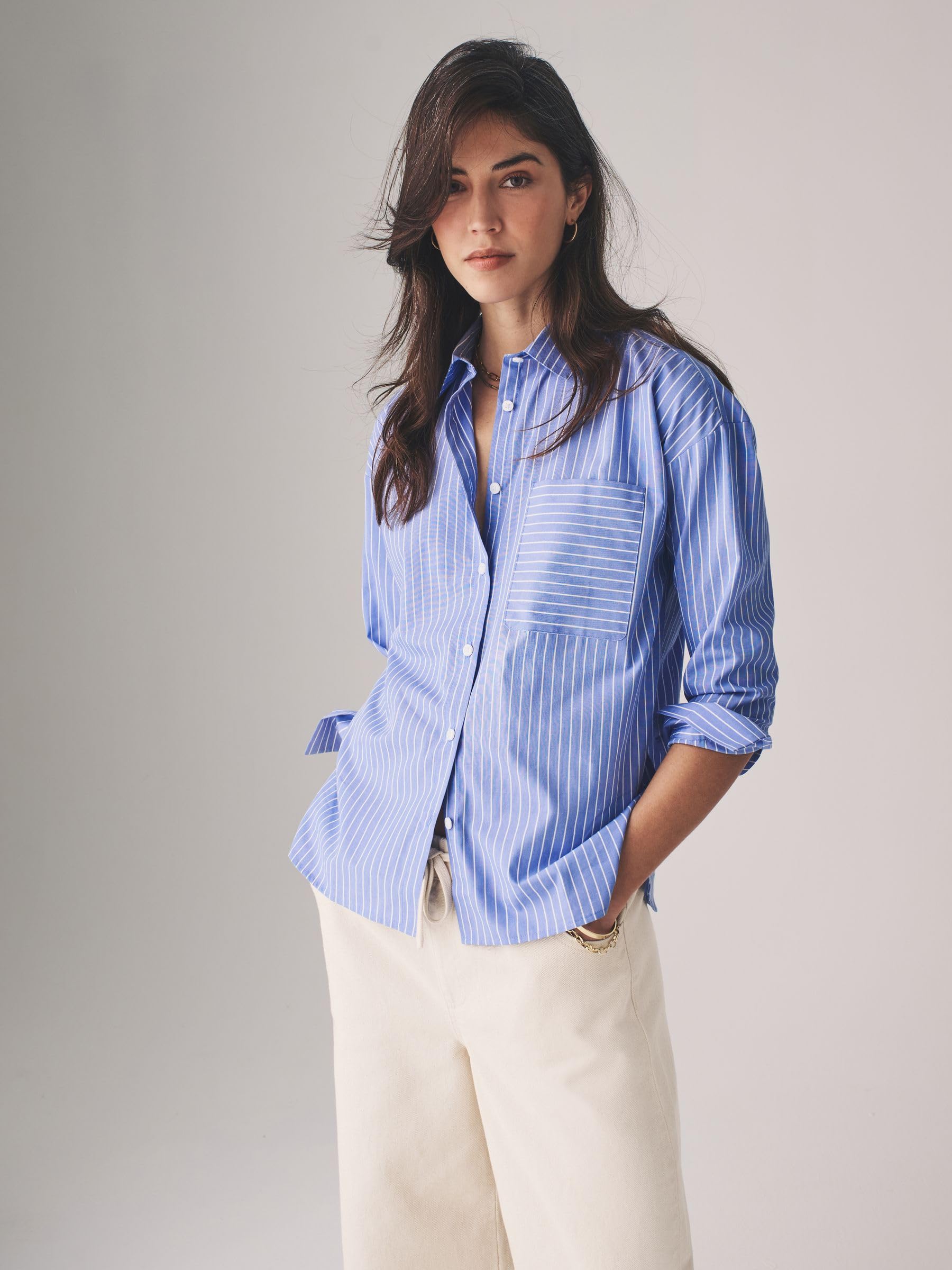 Next The Set camicia donna 3 pezzi L a righe in cotone