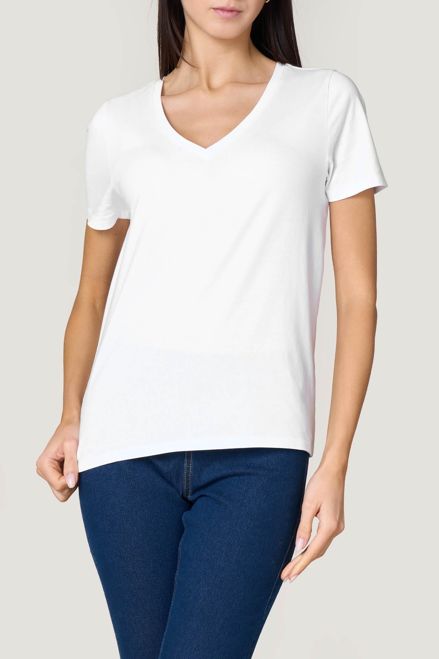 Goldenpoint T-shirt scollo a V cotone maniche corte