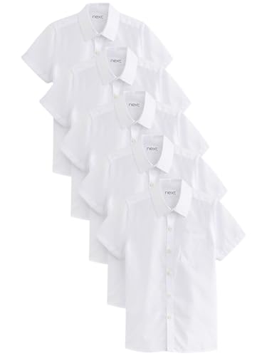 Next ragazzo camicie scuola slim maniche corte 5 pz 152
