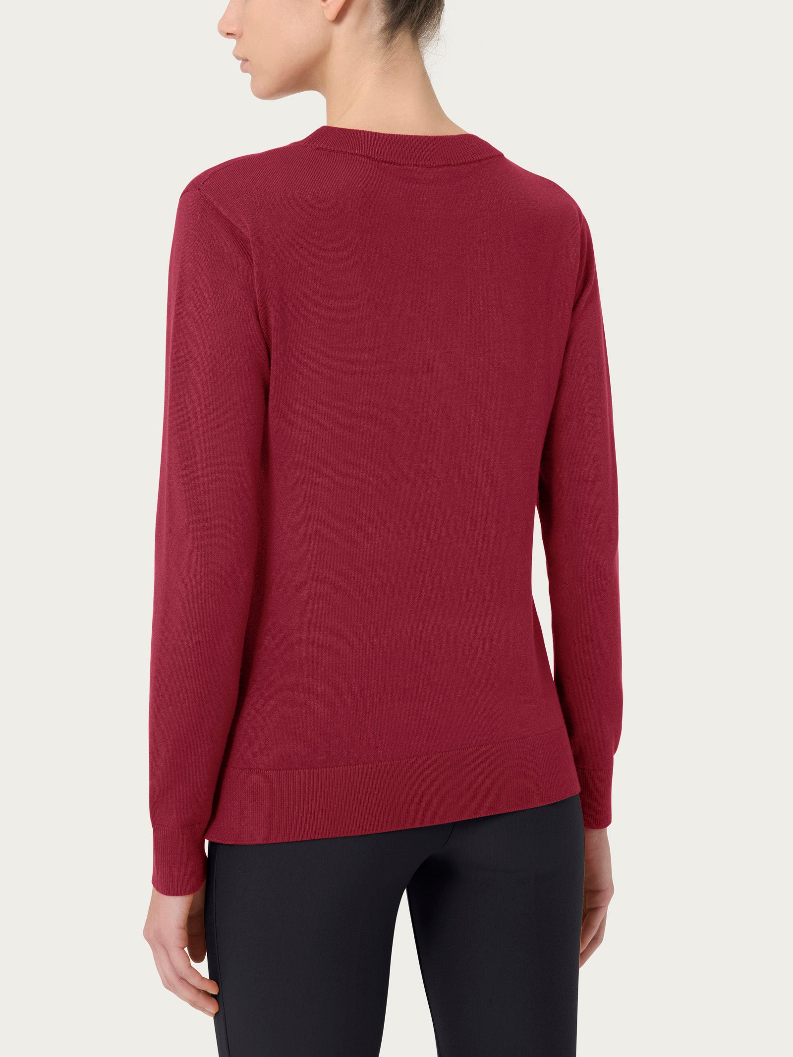 Ragno Four Seasons Maglia girocollo Tibetan Red misto viscosa