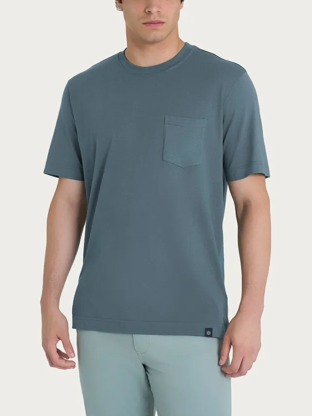 Ragno SL T-shirt girocollo taschino Stormy Weather cotone