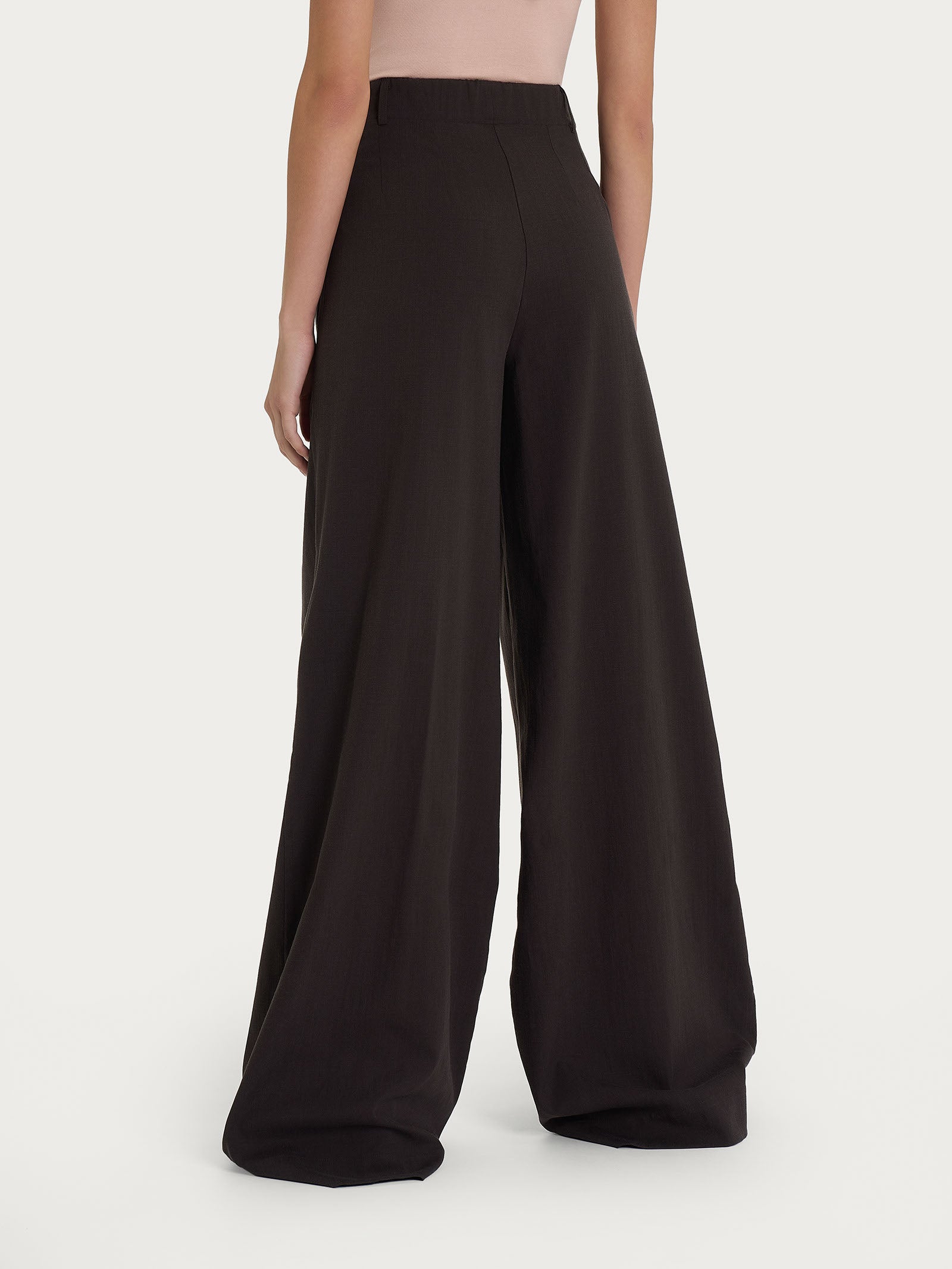 Ragno Super Natural pantalone palazzo Chocolate Torte tencel
