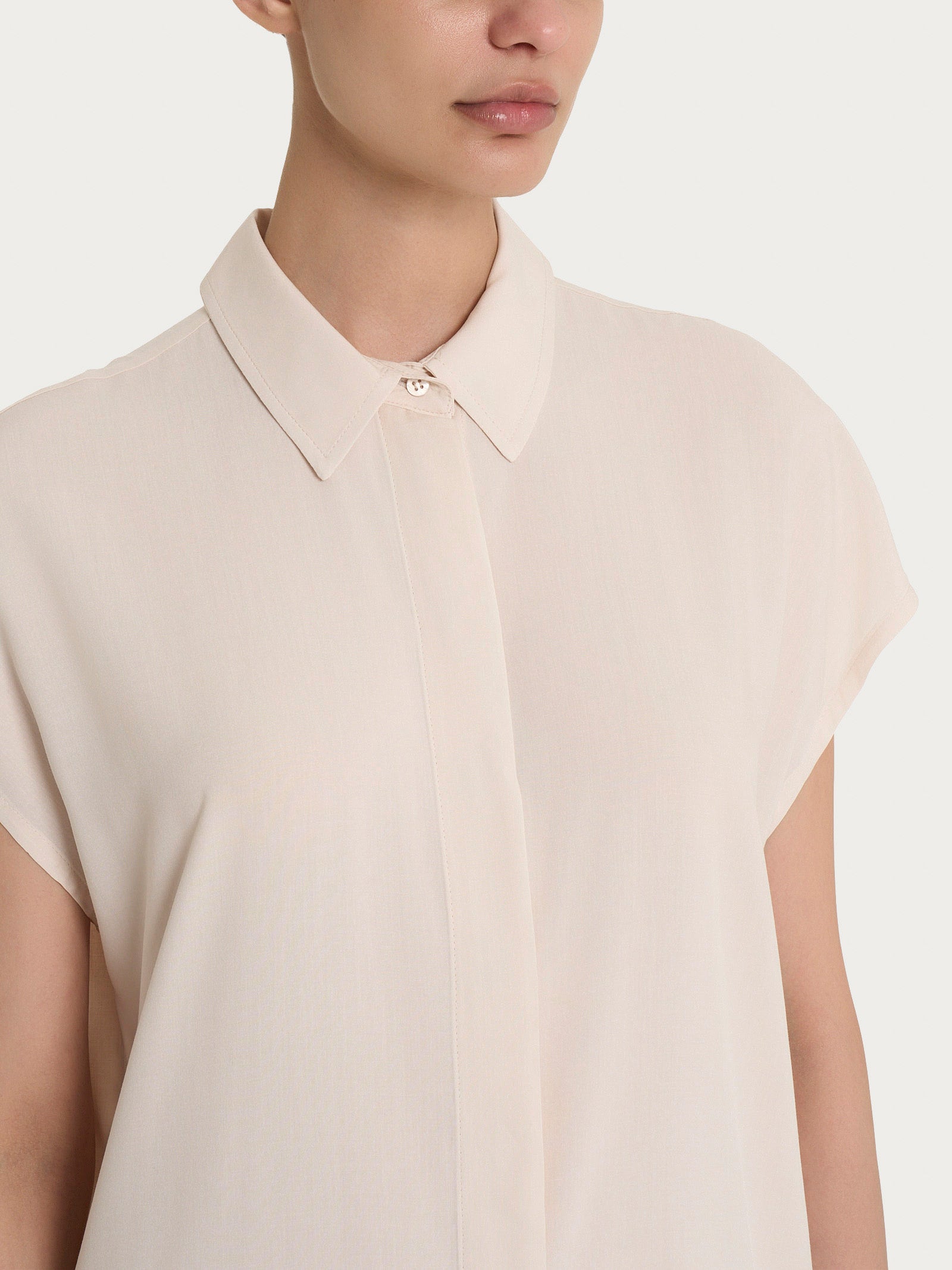 Ragno Ecoseta Camicia Manica Corta Kimono Champignon viscosa