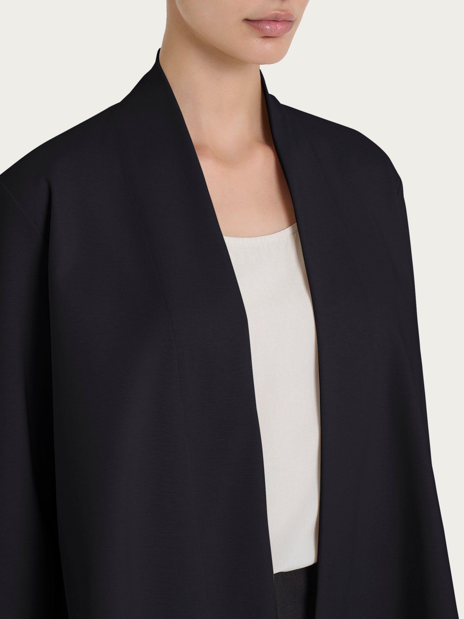 Ragno Cardigan Aperto Compact Light Manica 3/4 Nero