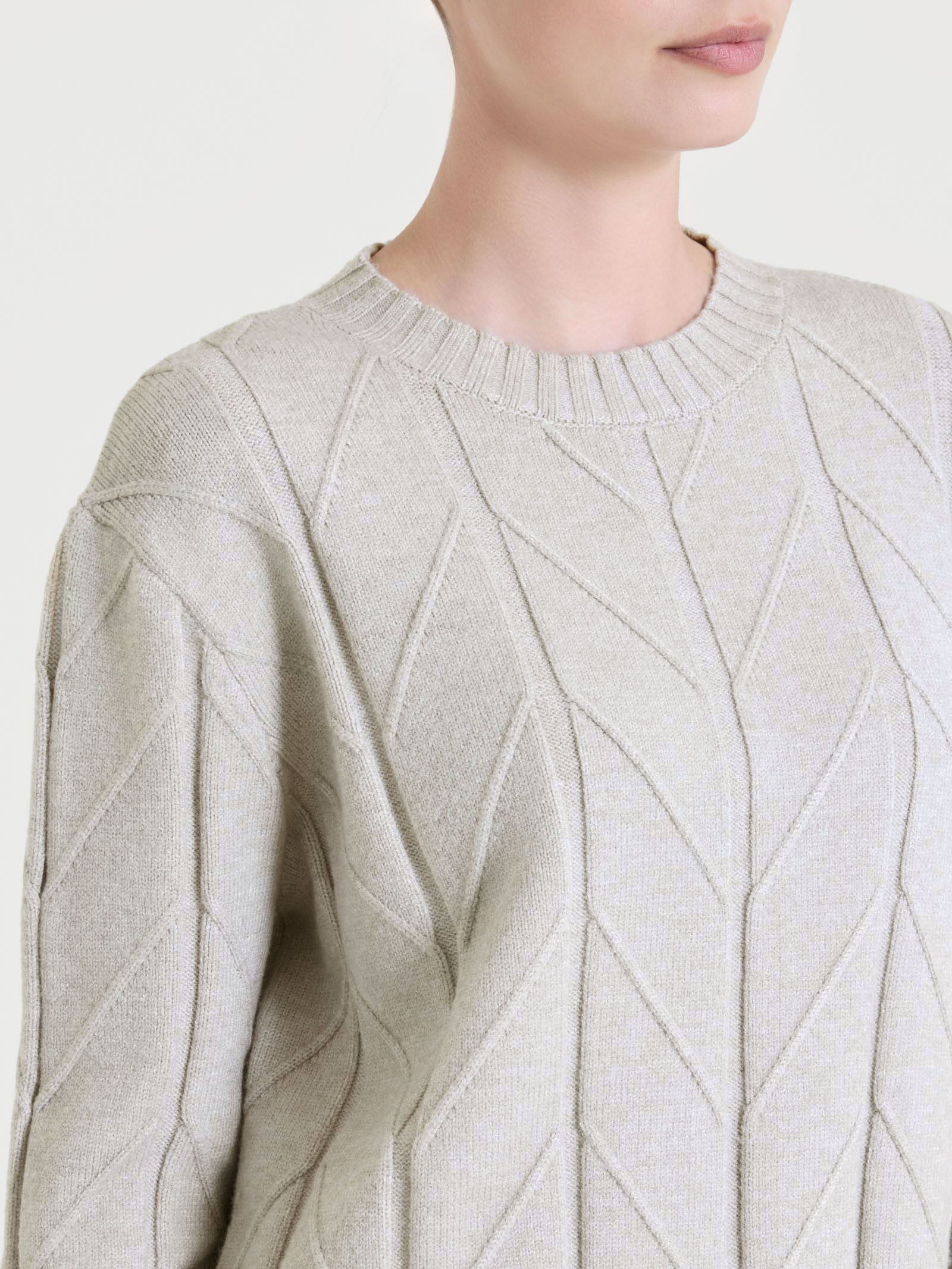 Ragno Super Soft maglia girocollo punto spiga Champignon Mel.