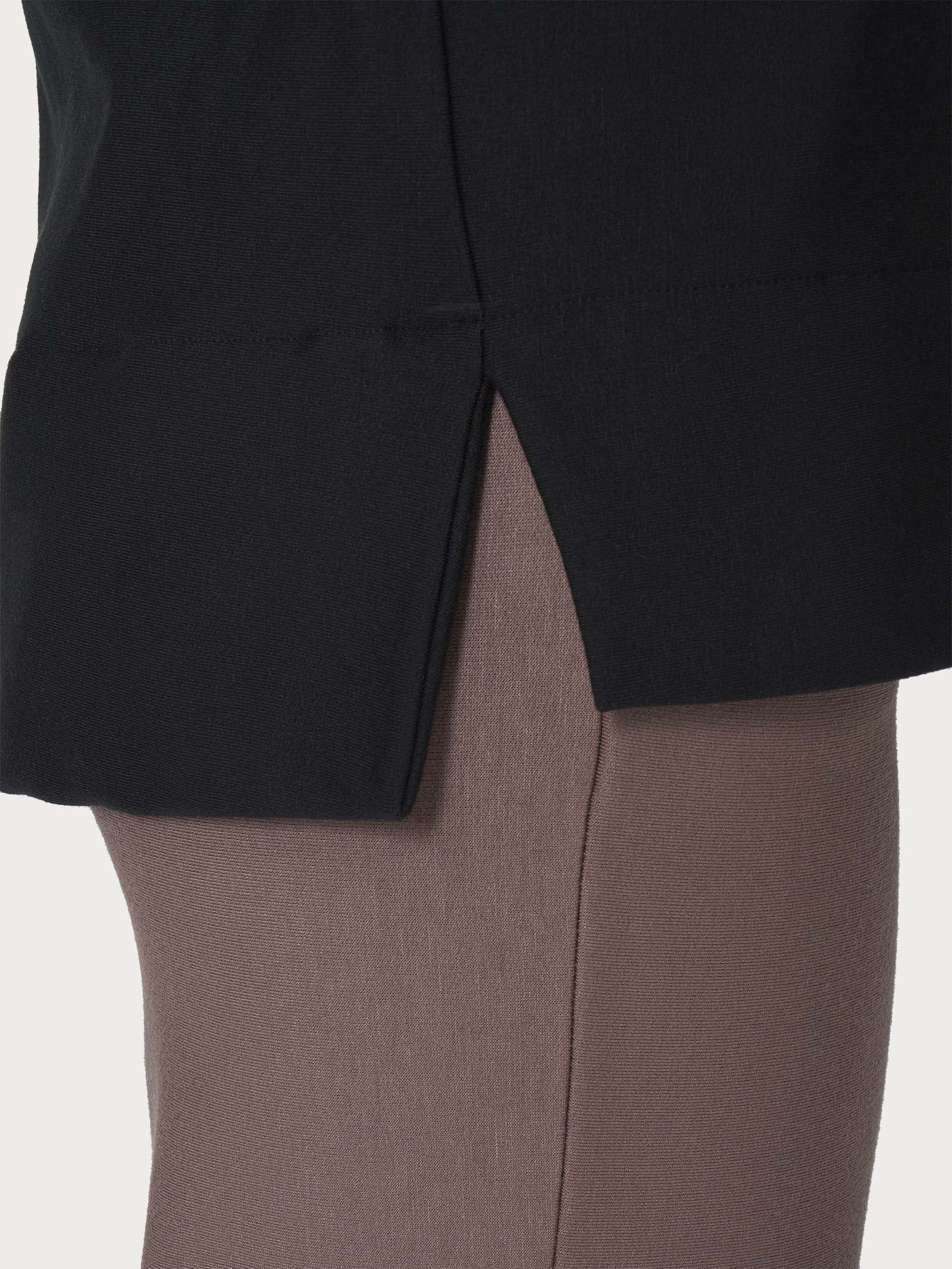 Ragno Comfort felpa collo alto nera relaxed