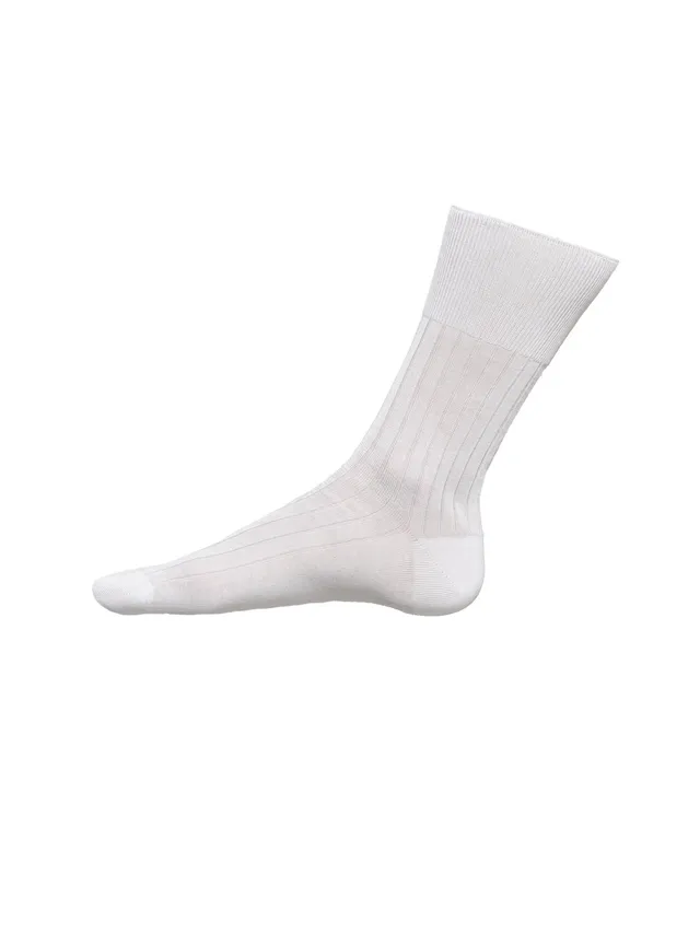 Ragno Calza Sanitaria Corta Bianco Cotone Filo di Scozia
