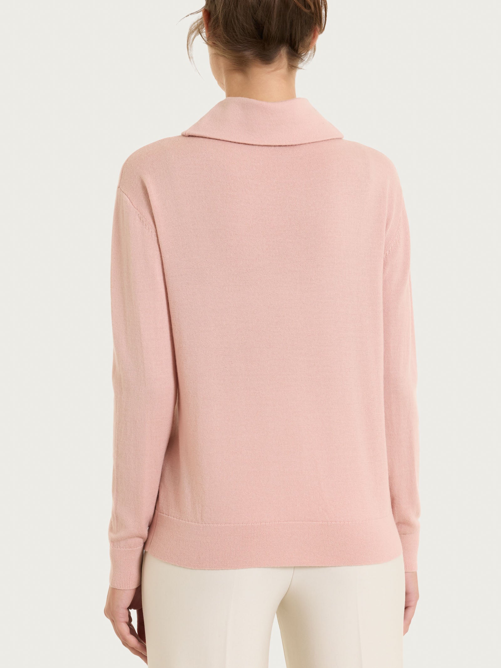 Ragno Merino Soft Maglia Collo Ciambella Cameo Rose lana