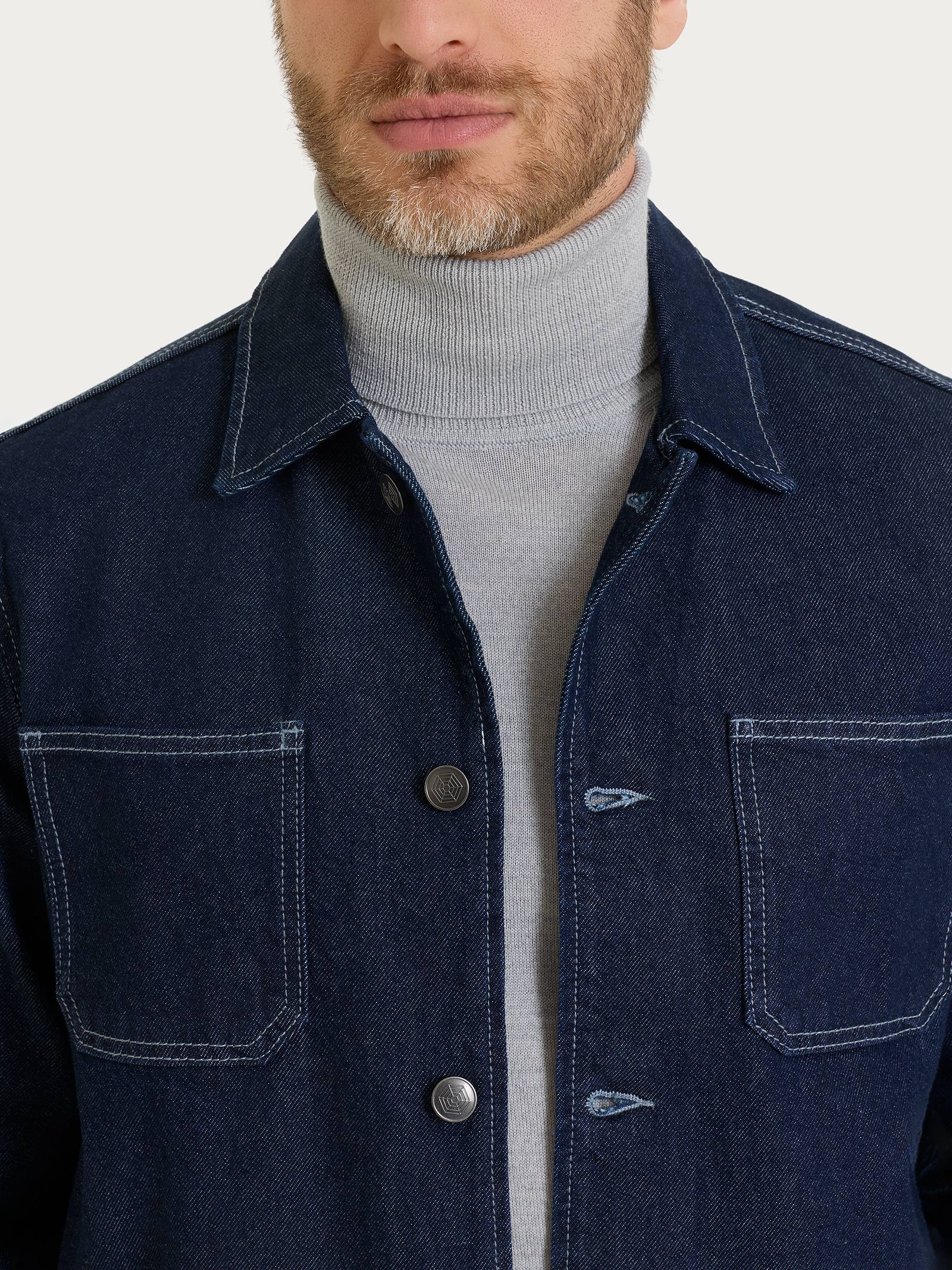 Ragno Super Denim Utility giacca uomo Dark Navy