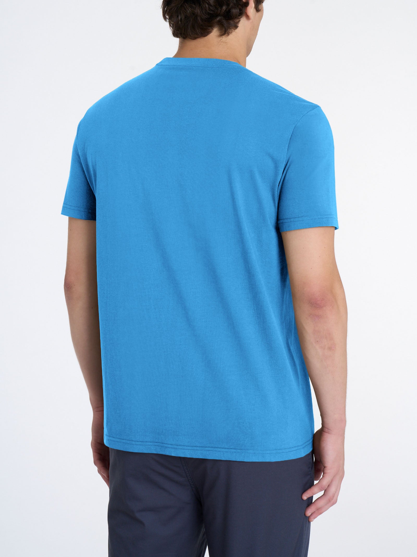 Ragno Jersey Cotone T-shirt Girocollo Azure Blue Puro Cotone