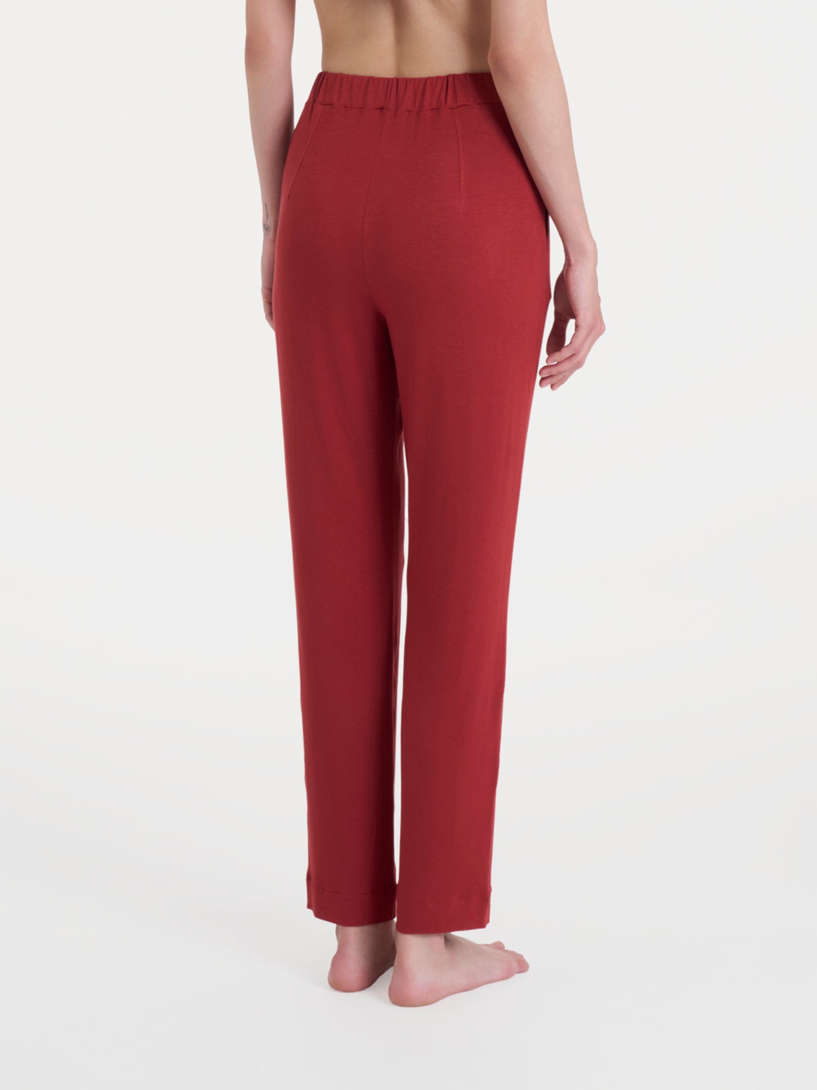 Ragno Pantalone Capri Sigaretta Viscosa Summer Brandy