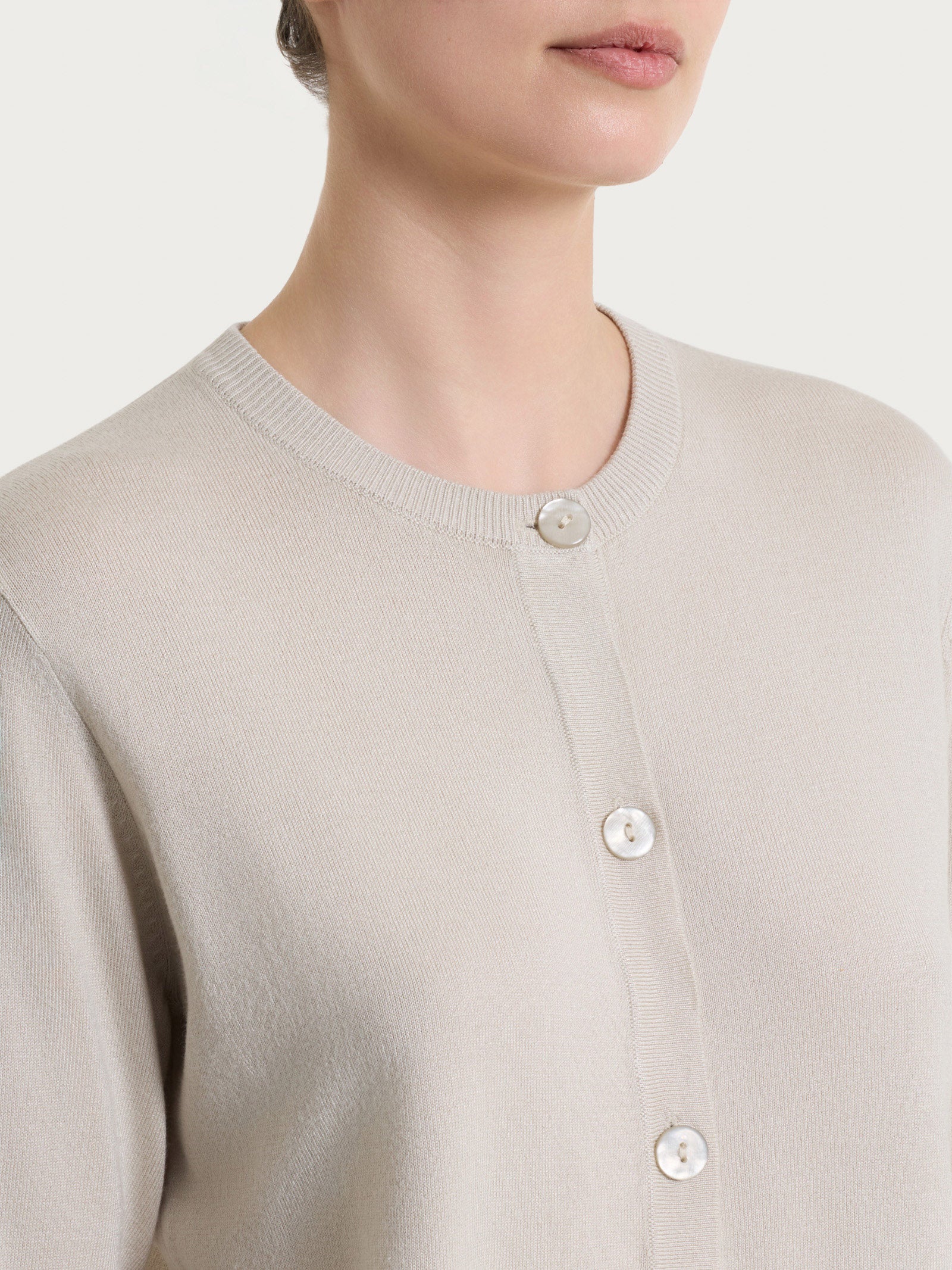 Ragno Four Seasons Cardigan bottoni Summertime Champignon