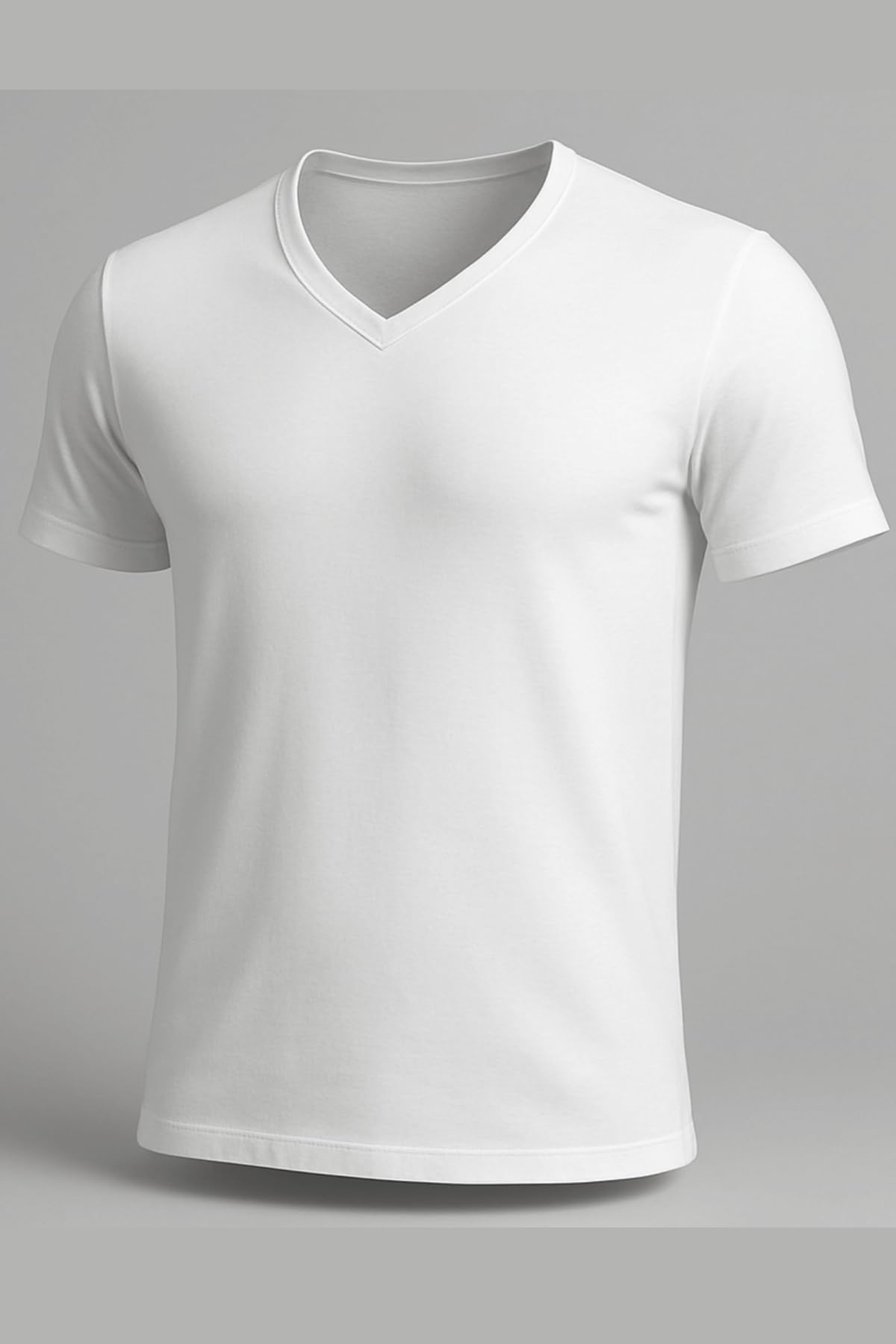 Lady C t-shirt uomo cotone scollo V M 3 pack elasticizzata