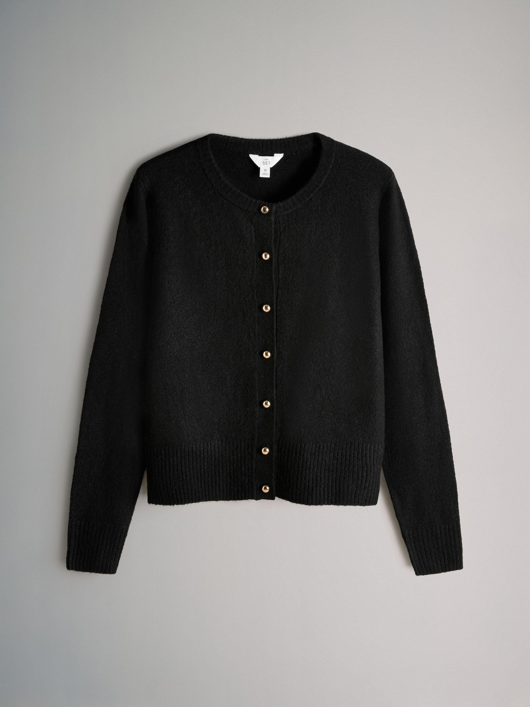 Geo Next The Set cardigan donna lana 2 pezzi bottoni oro