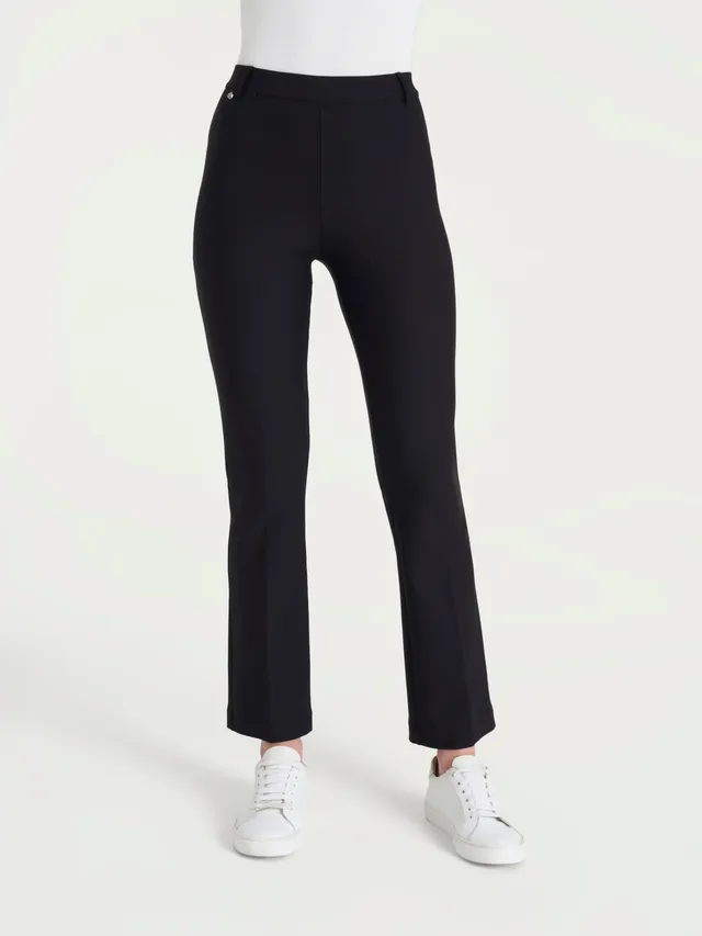 Ragno Compact Pantaloni Flare Cropped Neri Elasticizzati
