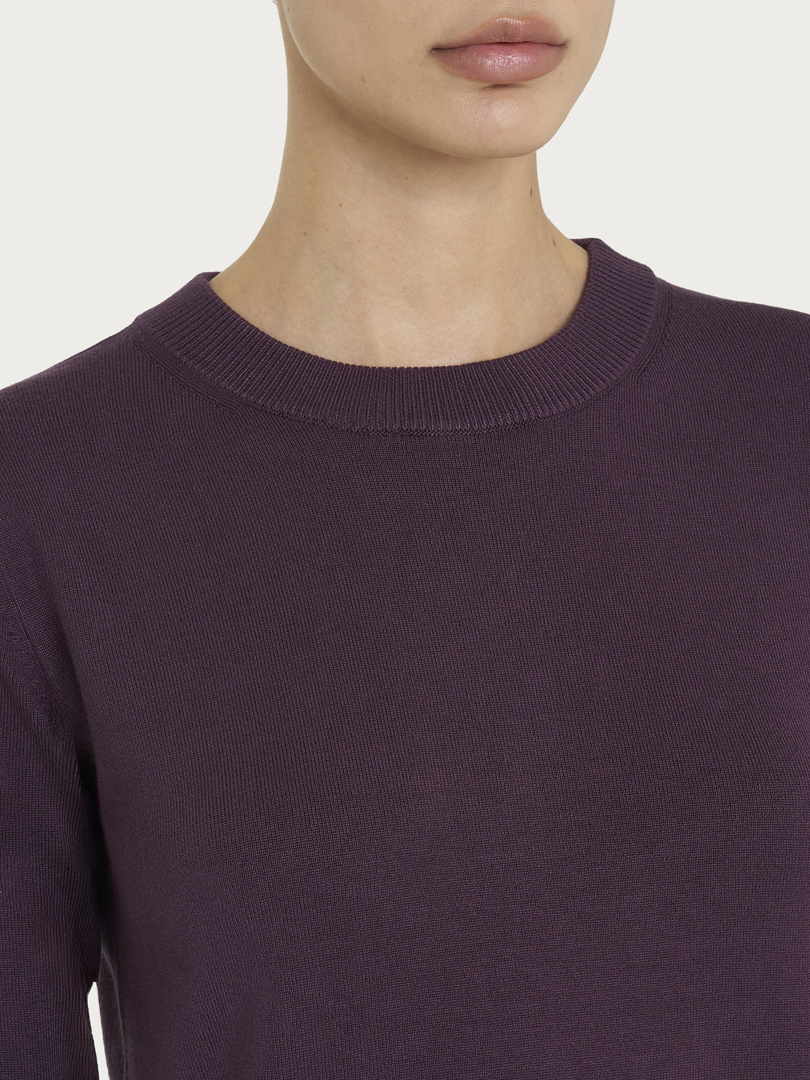 Ragno Four Seasons Maglia Girocollo Plum Perfect viscosa