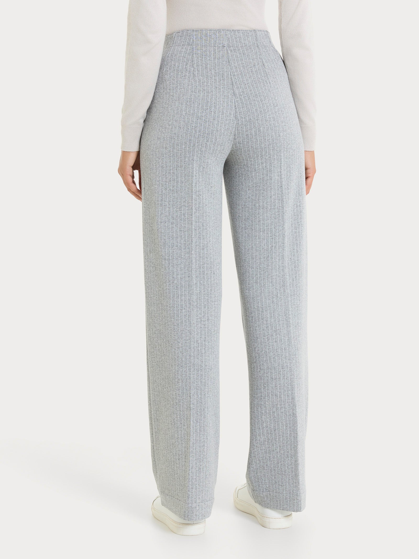 Ragno Compact pantalone ampio gessato Fant.Grigio Mel.