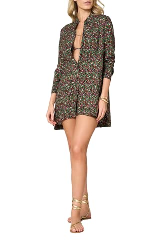 Goldenpoint Wonderland camicia copricostume viscosa floreale