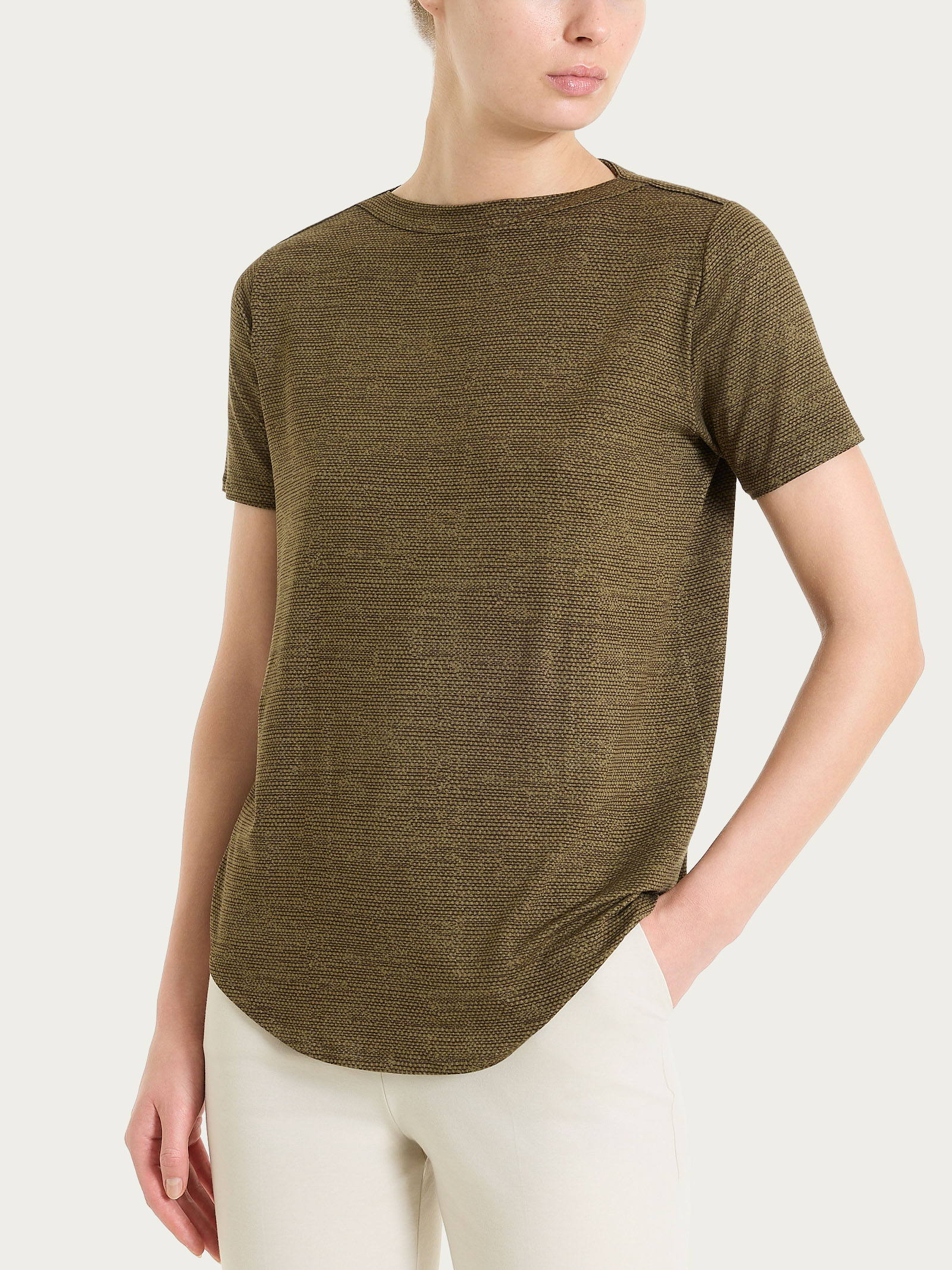 Ragno Viscosa Maglietta fantasia verde Military