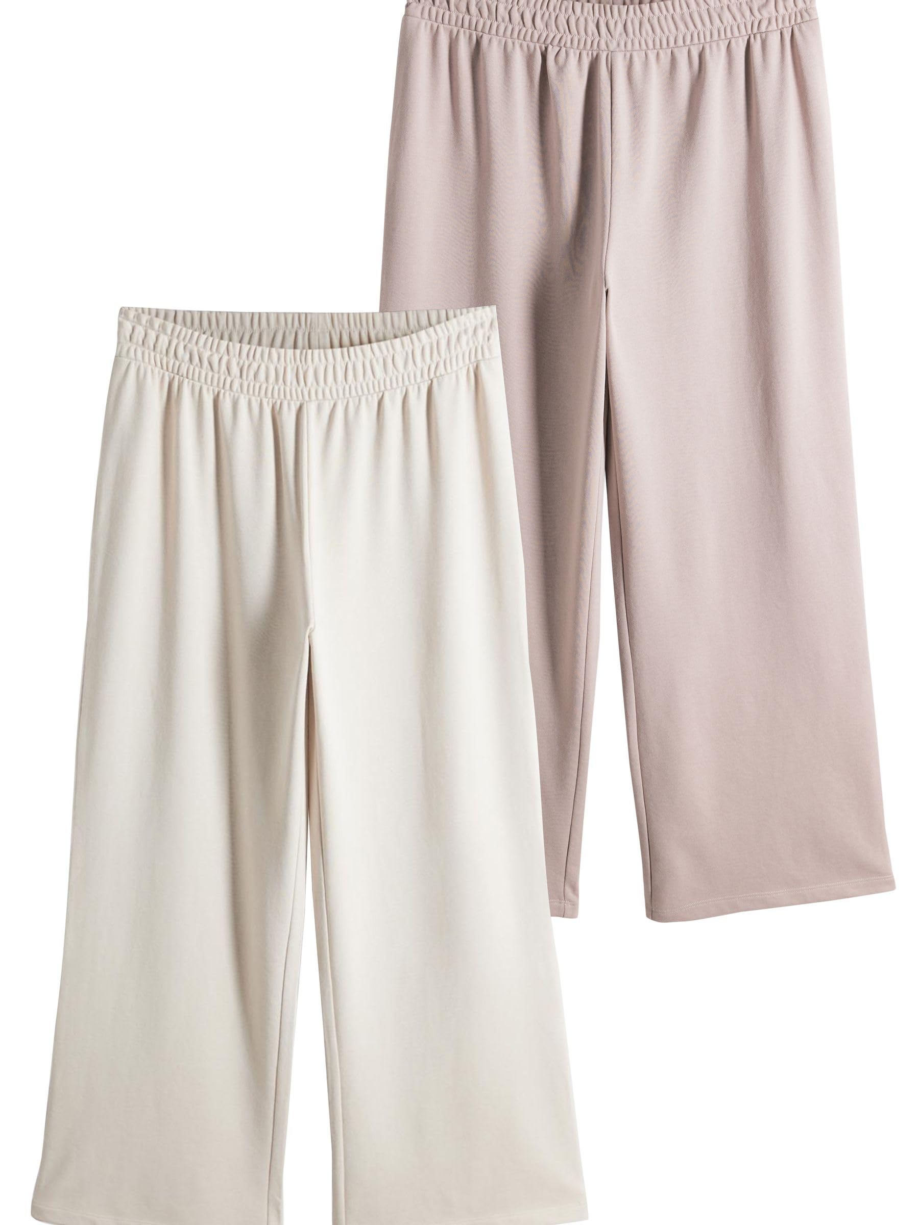 Next The Set Pantaloni Jogging Gamba Larga x2 Felpati