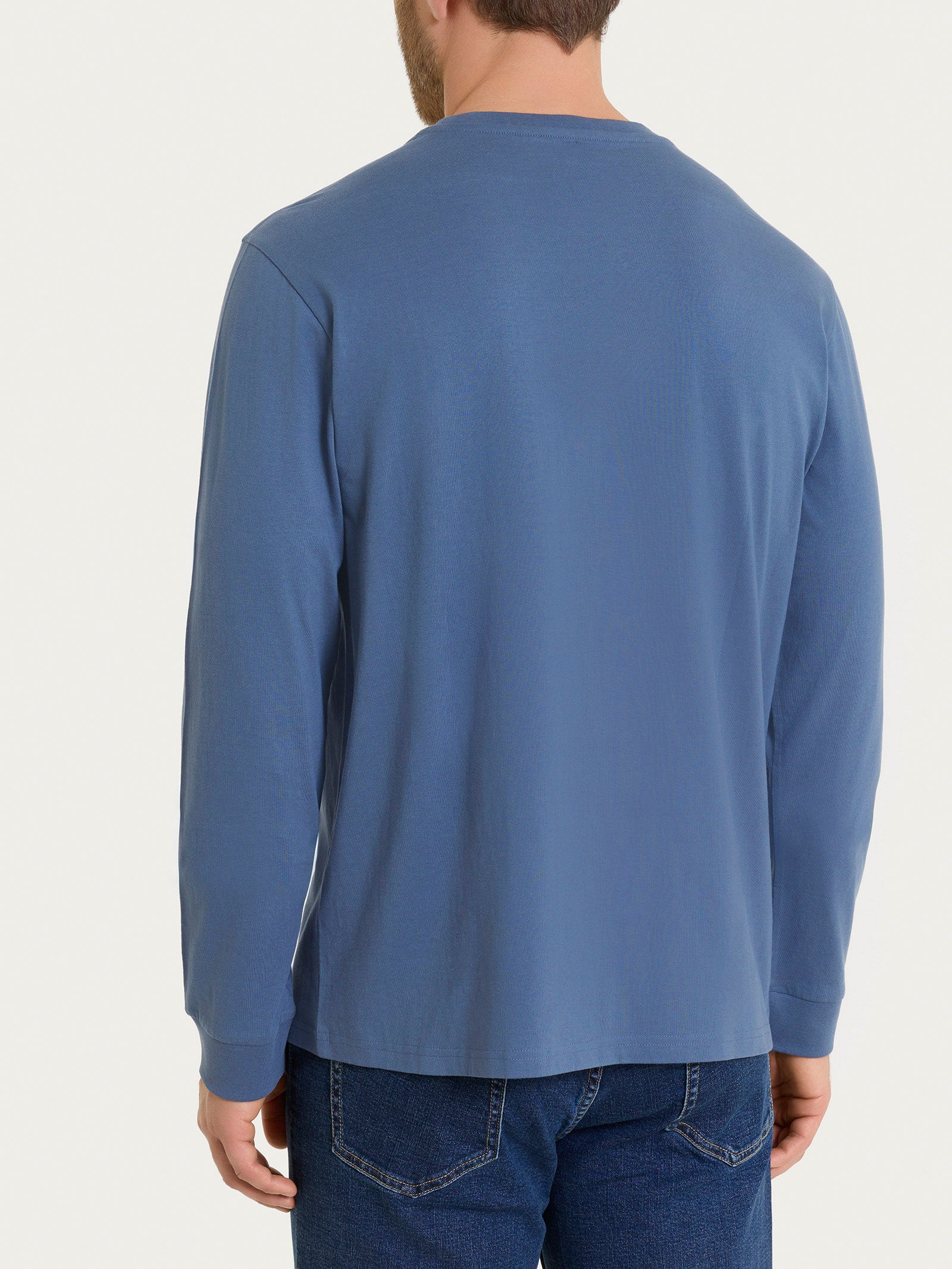 Ragno Heavy Duty Jersey Lunga indigo maglietta cotone