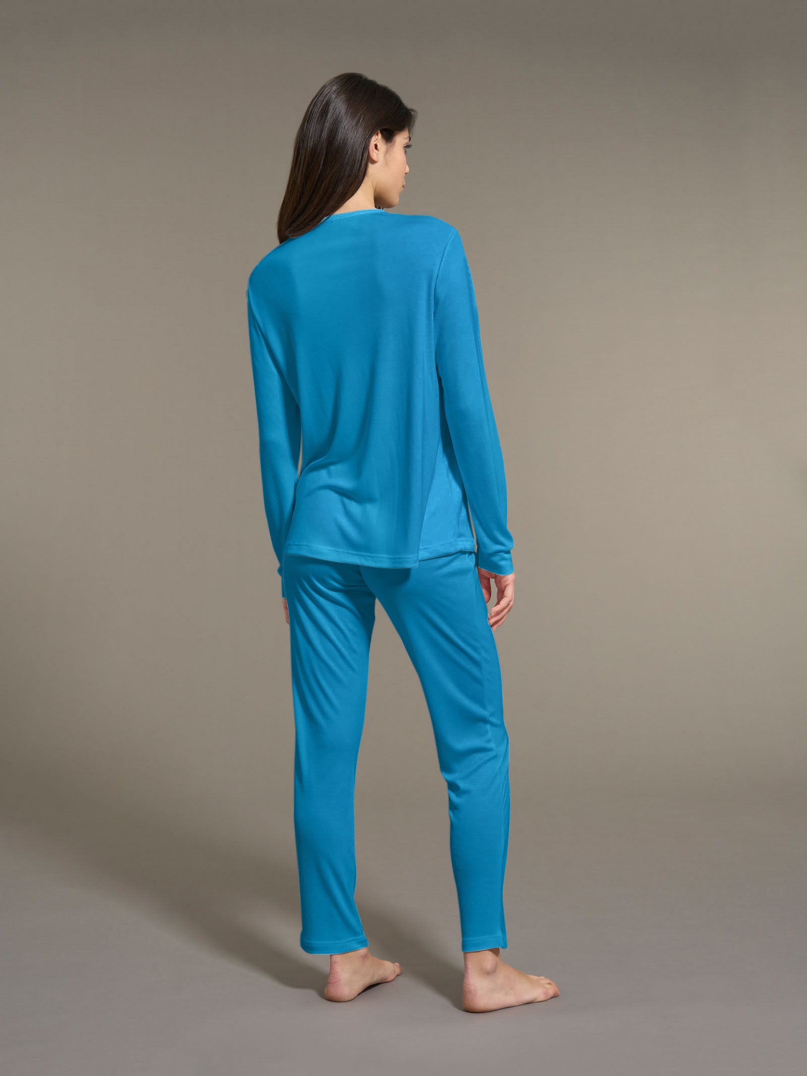 Ragno Jersey Pigiama lungo micromodal Vallarta Blue