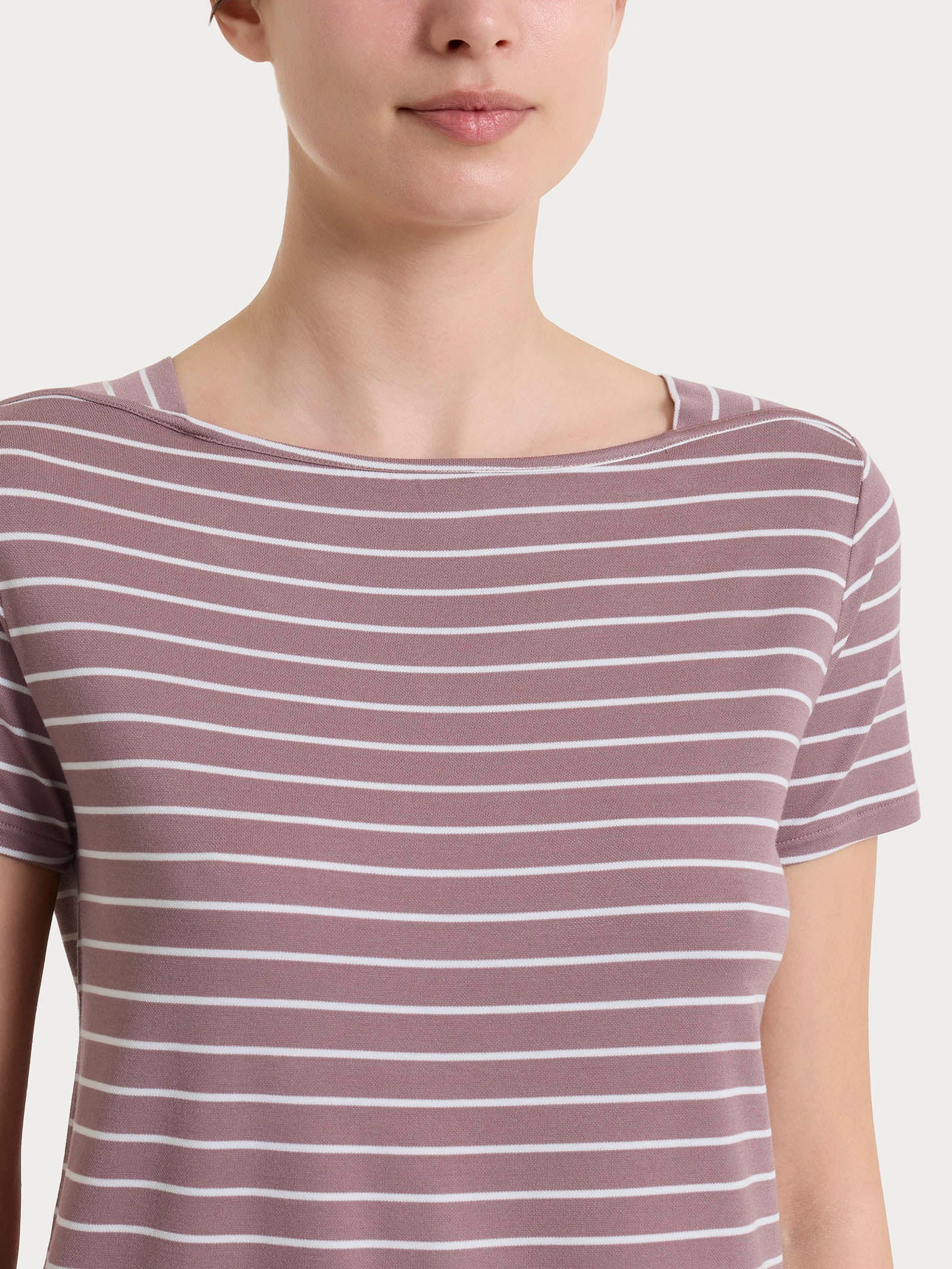 Ragno Summer Light Maglietta Righe Barchetta Twilight Mauve
