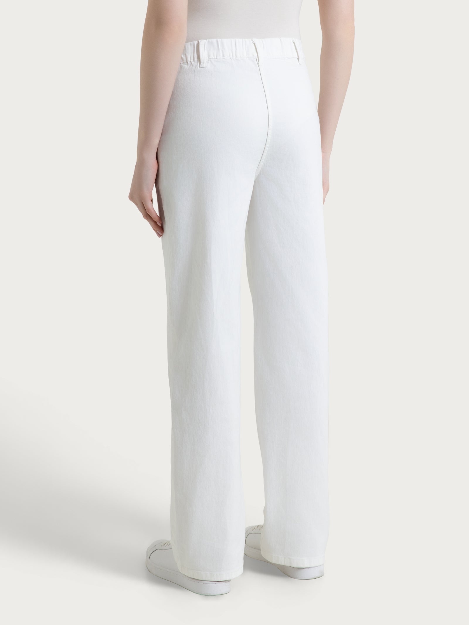 Ragno Super Denim Jeans Ampio Bianco Wide Leg