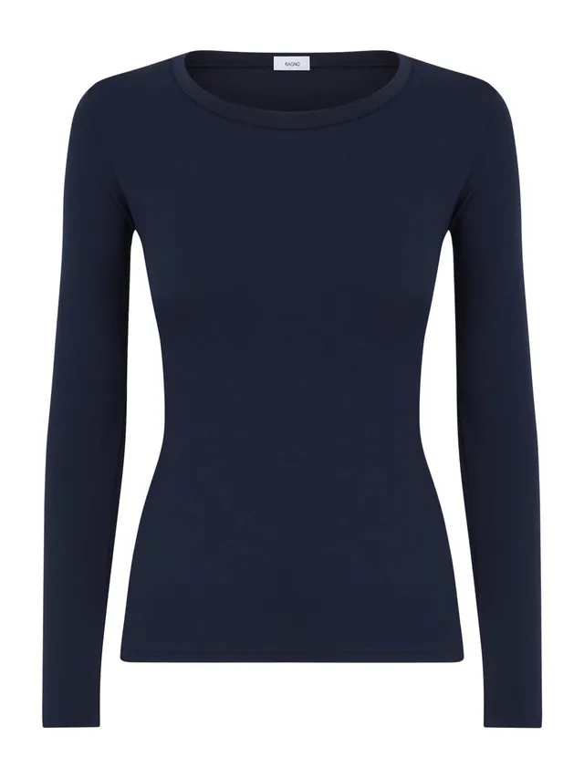 Ragno Tenderwool Maglietta Girocollo Bleu Manica Lunga