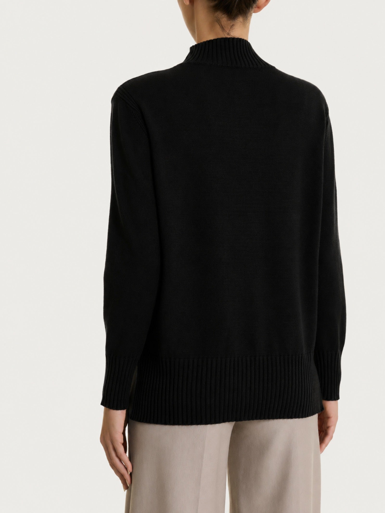 Ragno Soft Wool Lupetto nero manica lunga caldo