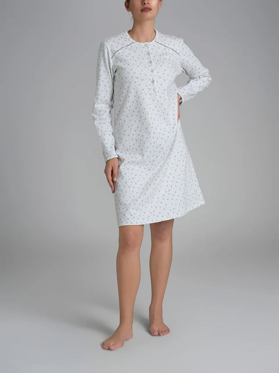 Ragno Interlock Camicia da notte donna Fant.Eventide cotone