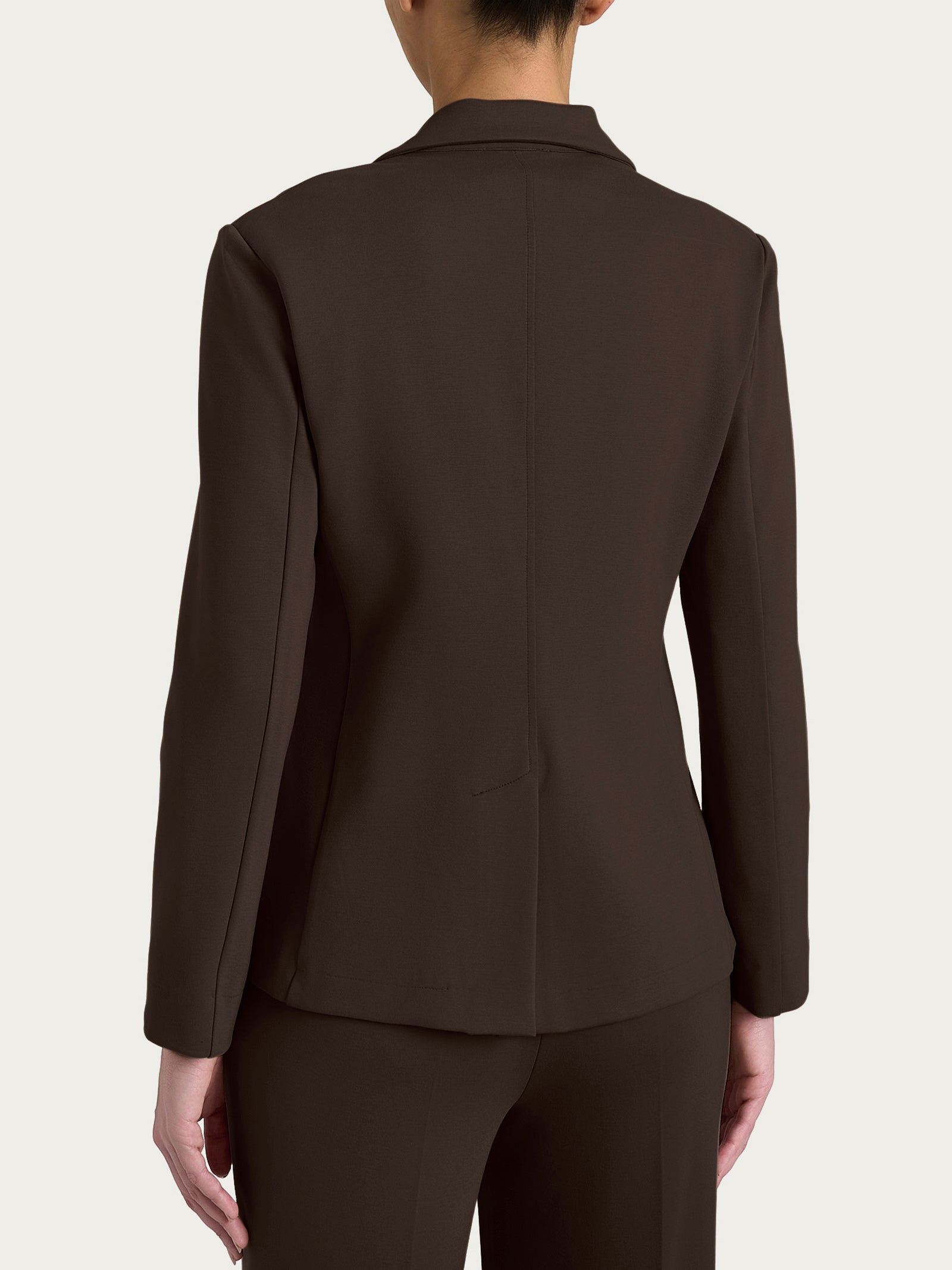 Ragno Cashmere Compact Blazer 2 bottoni marrone viscosa