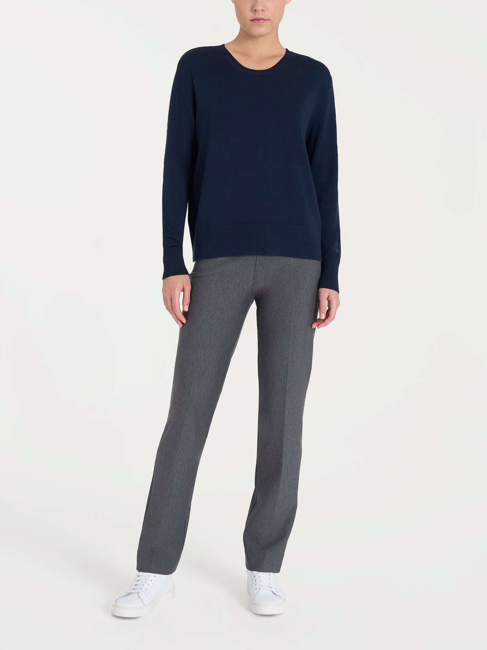 Ragno Four Seasons Maglia girocollo maglia Bleu viscosa boxy