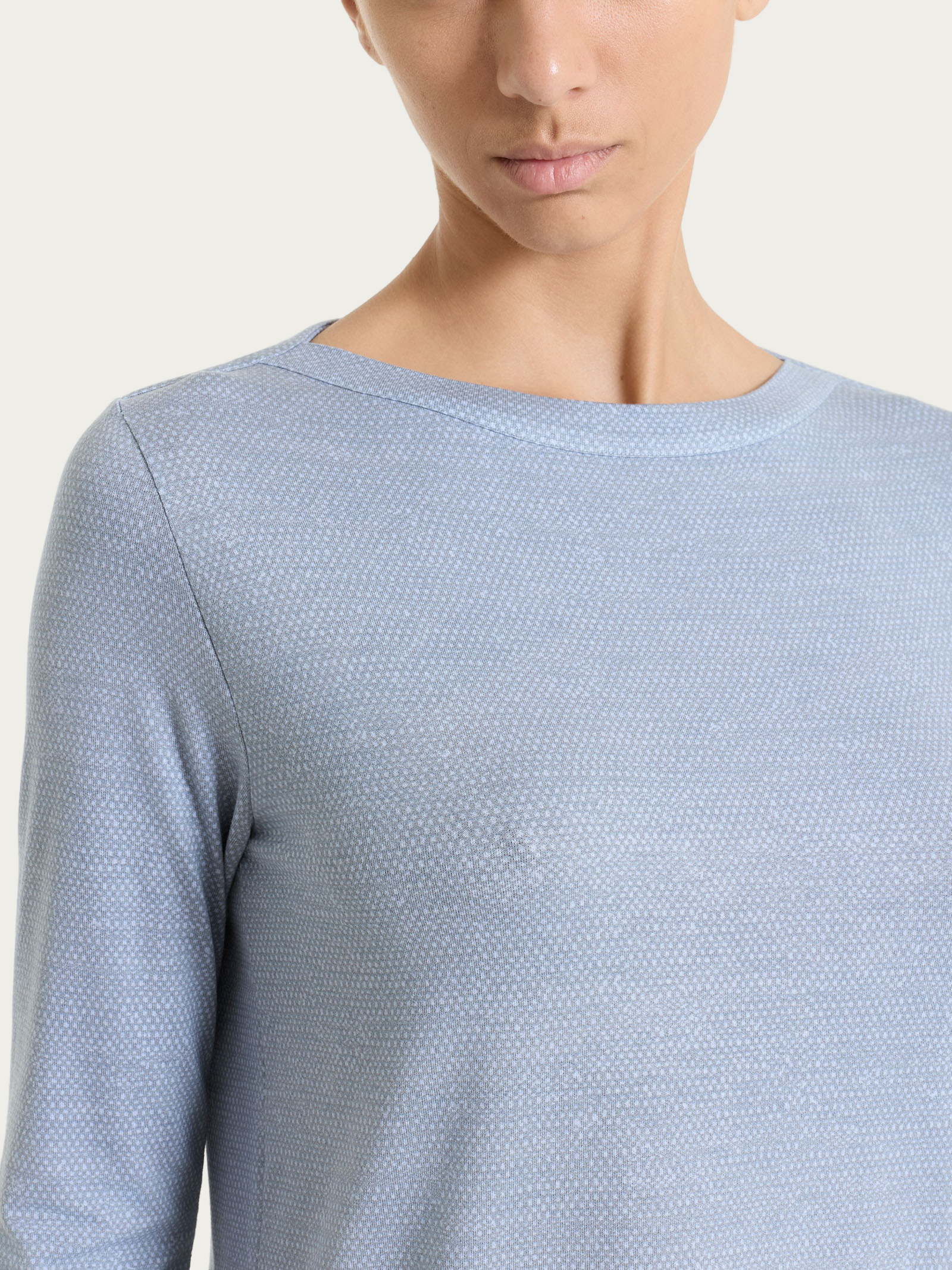 Ragno Viscosa Summer Maglietta barchetta Dusty Blue manica 3/4