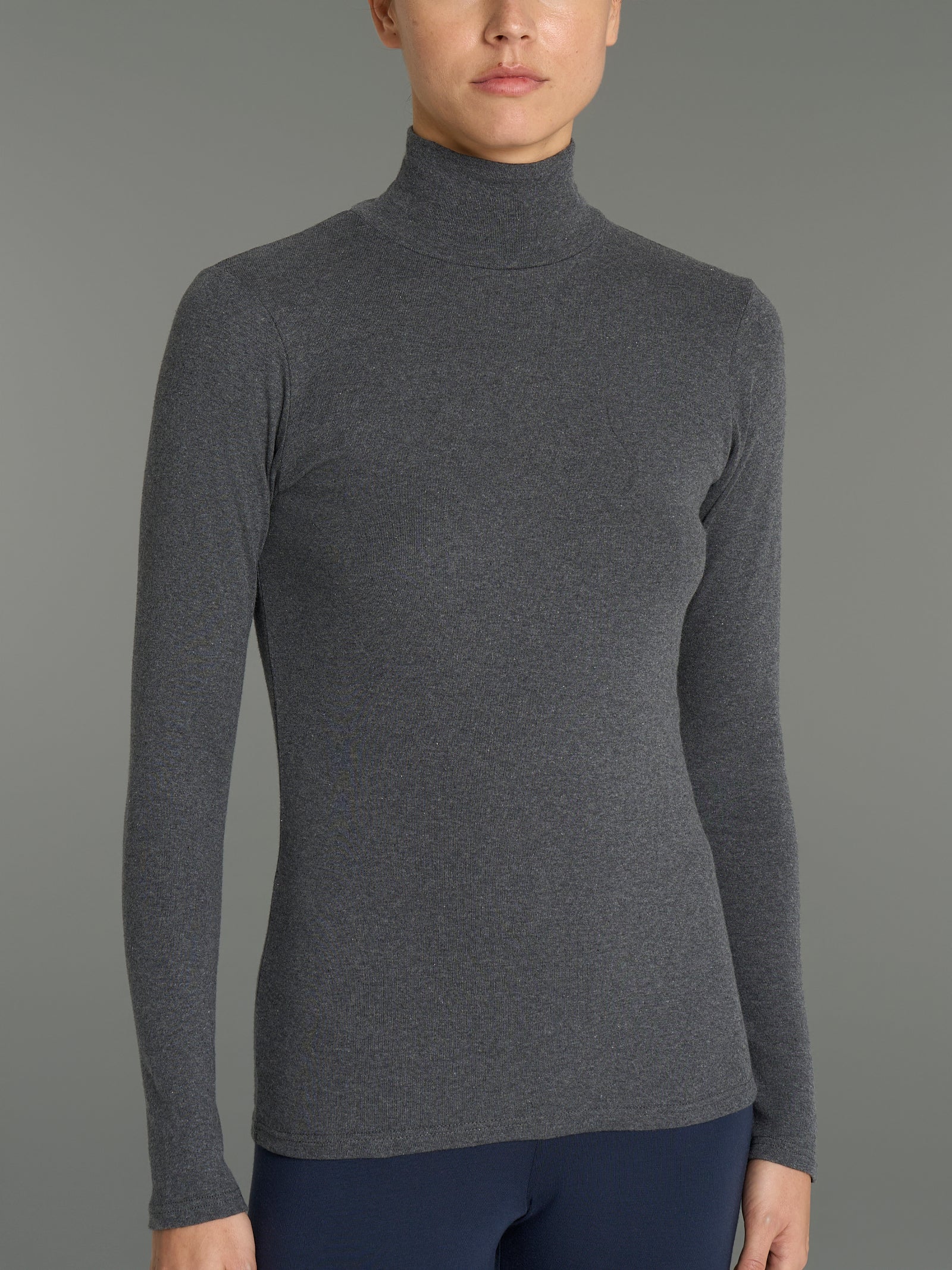 Ragno Thermo Cotton Lupetto Piombo Mel. collo alto cotone